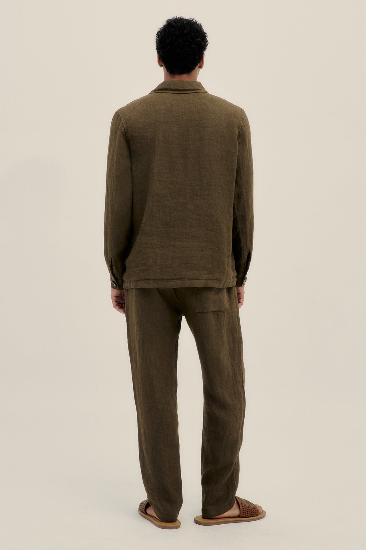 Oil Green Premium Linen Jacket - Polonio