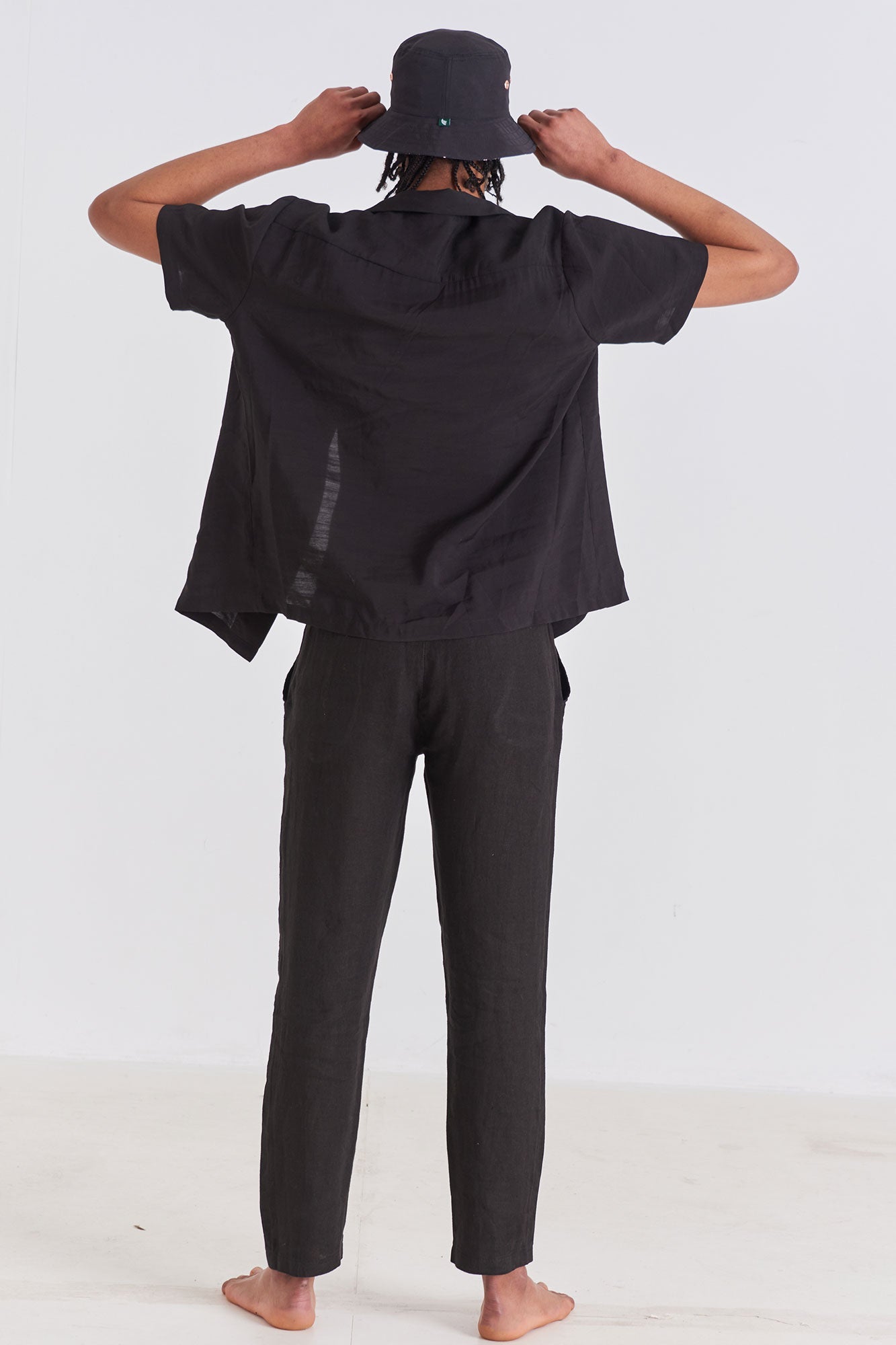 Negro Pantalón de Lino