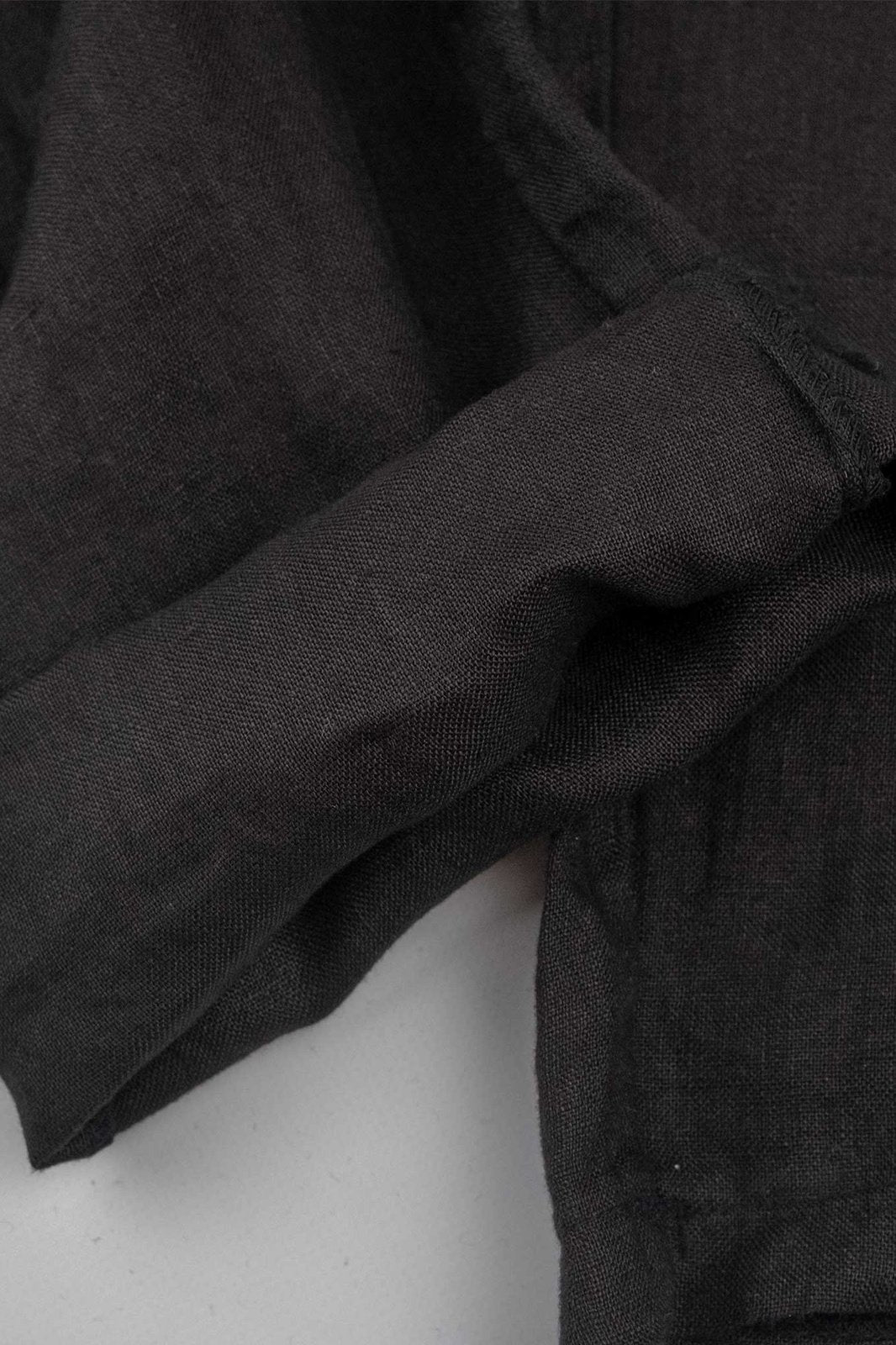 Negro Pantalón de Lino Premium