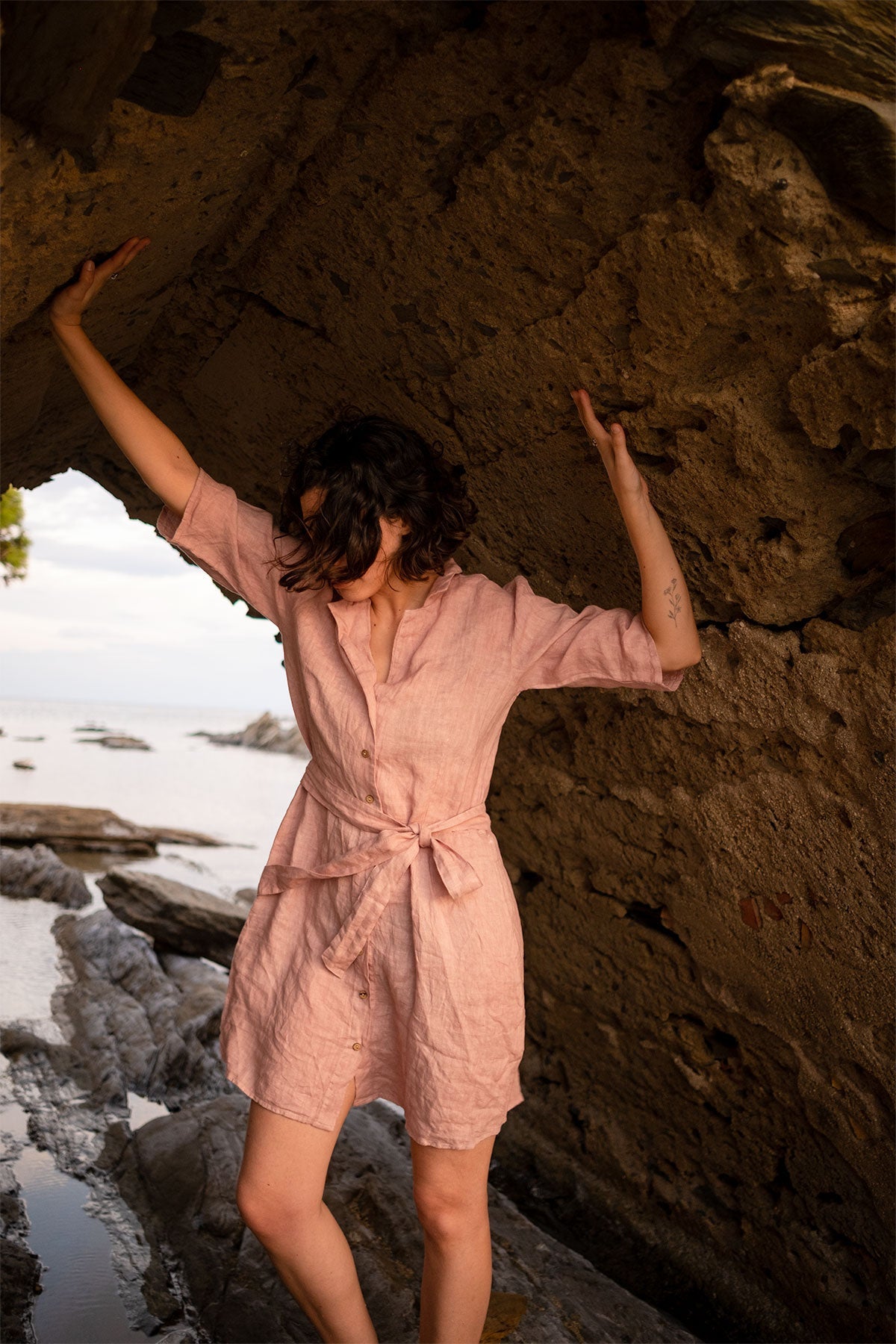 Rosa Camp-Collar Dress