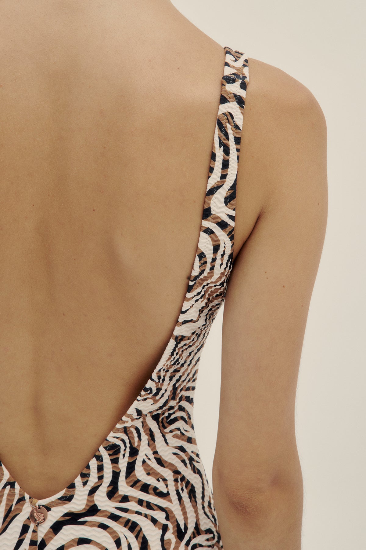 Zebra Striped Marie One Piece - Polonio