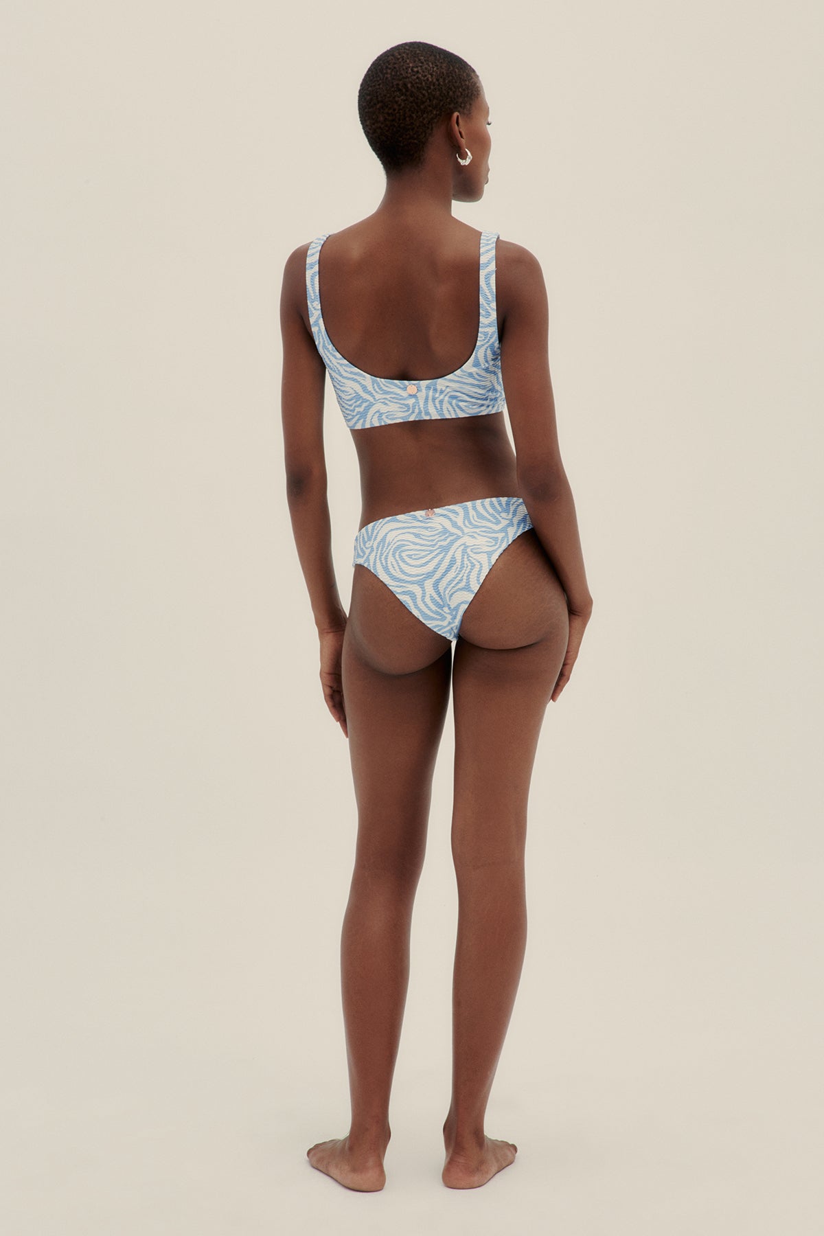 Zebra Striped Mica Bikini Bottom - Polonio