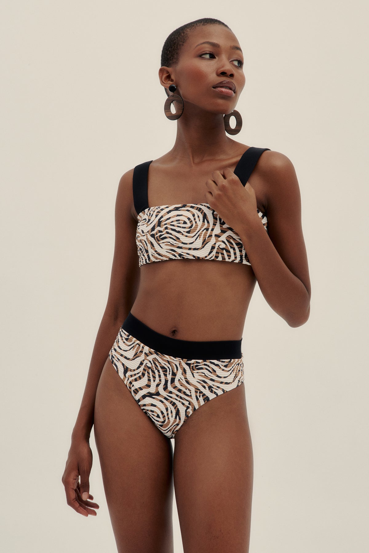 Zebra Striped Nicky Bikini Bottom - Polonio