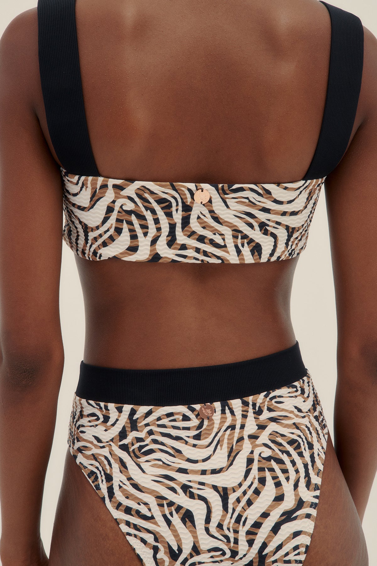 Zebra Striped Nicky Bikini Bottom - Polonio