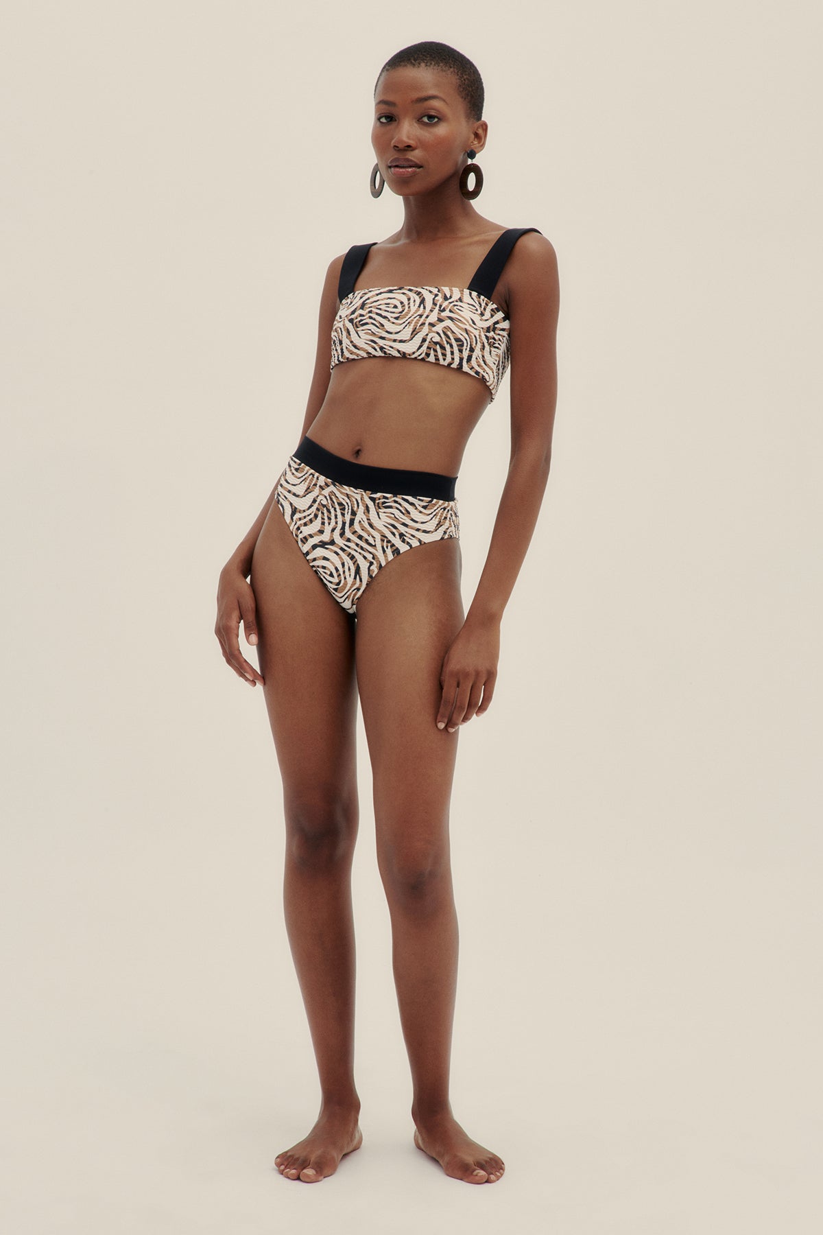 Zebra Striped Nicky Bikini Bottom - Polonio