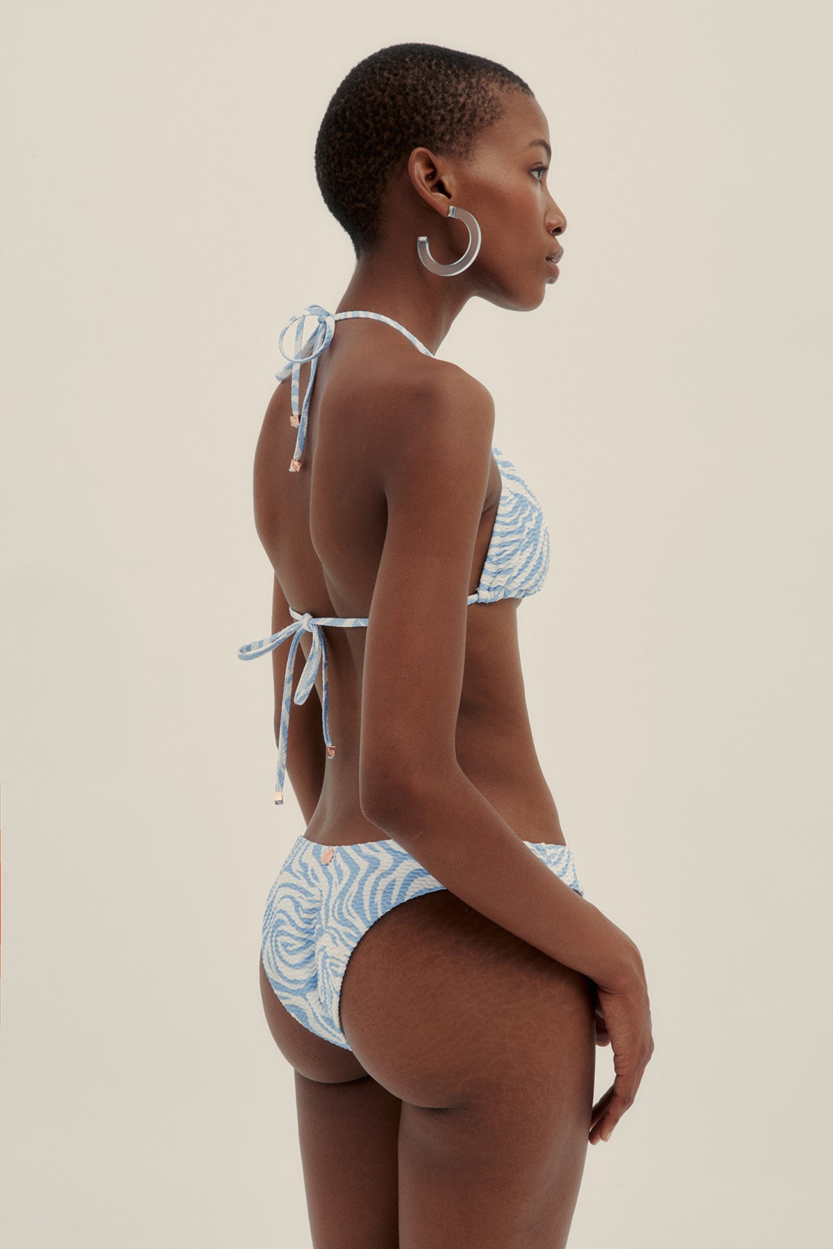 Zebra Striped Triangle Top - Polonio