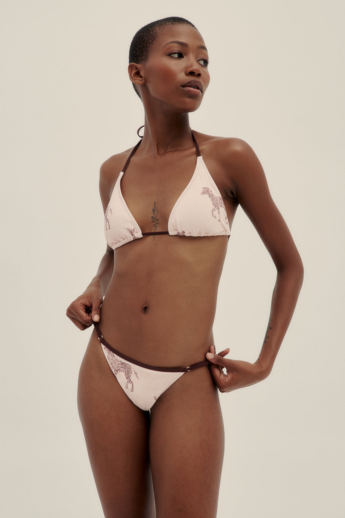 Zebra Triangle Bikini Top - Polonio