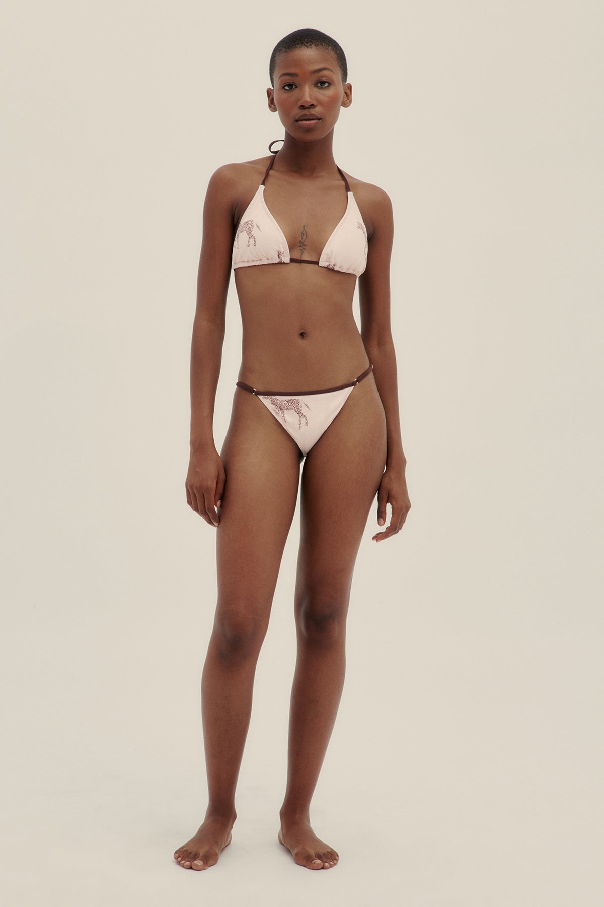 Zebra Triangle Bikini Top - Polonio