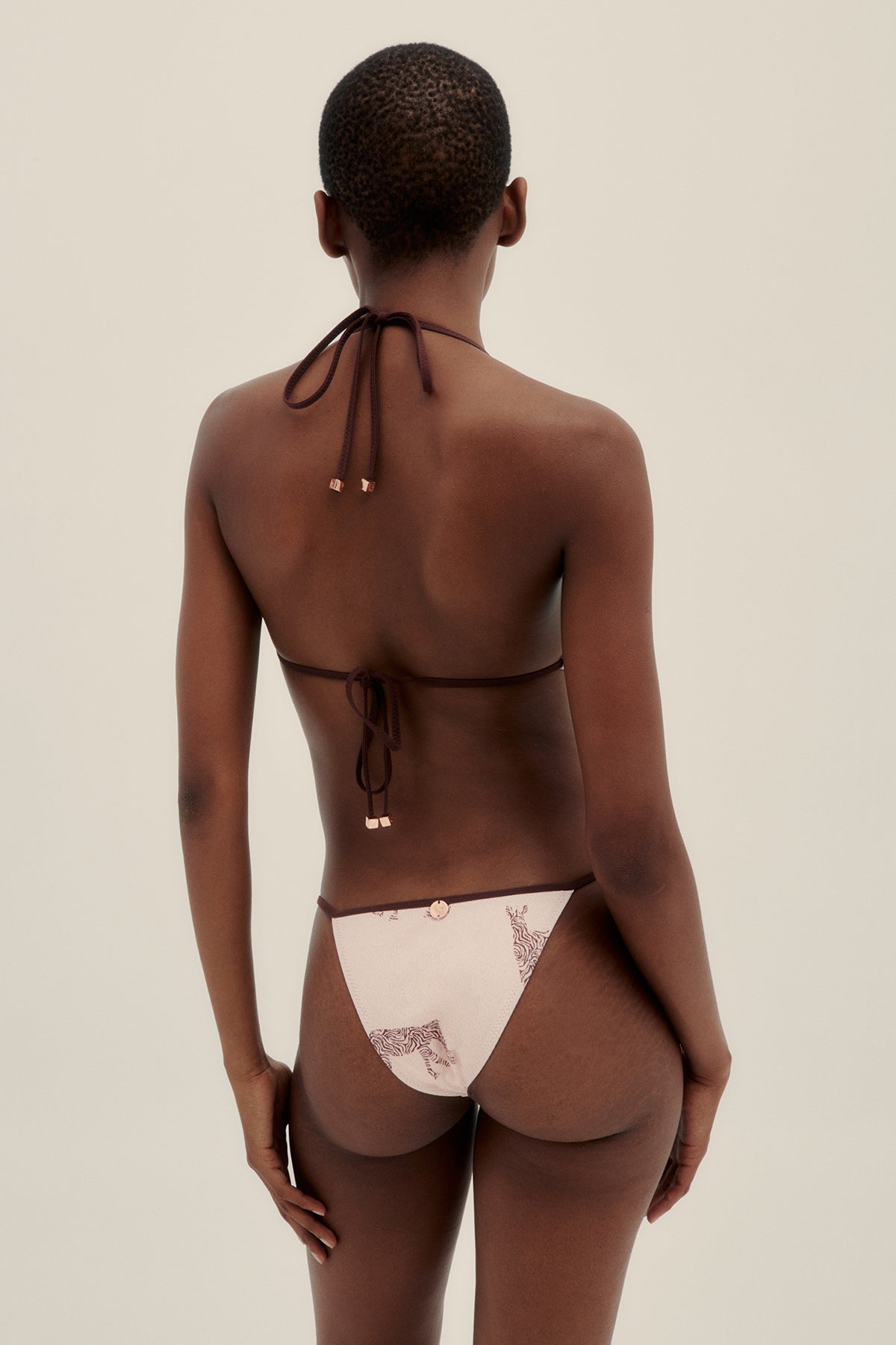 Zebra Triangle Bikini Top - Polonio