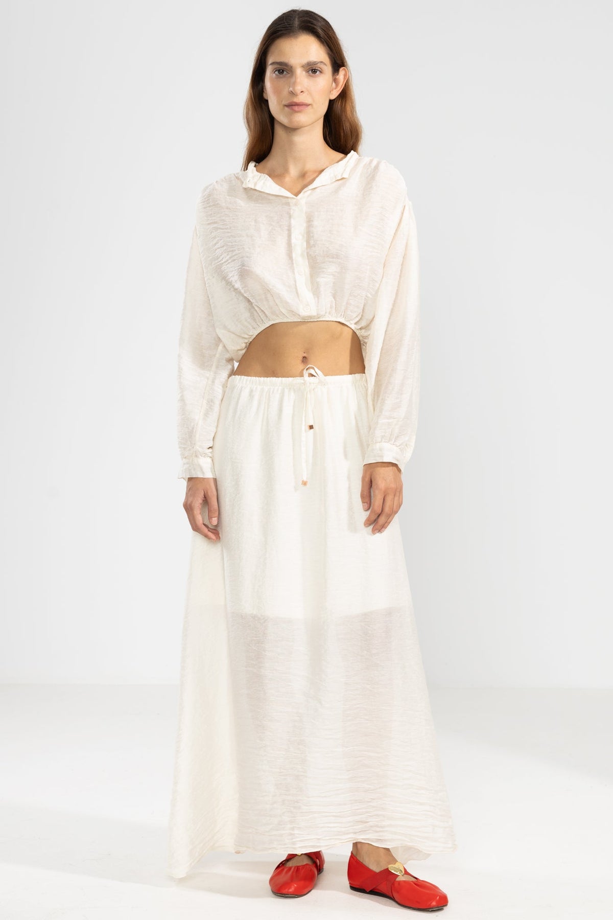 Camisa Abby Crema Tops y Camisas Polonio UY
