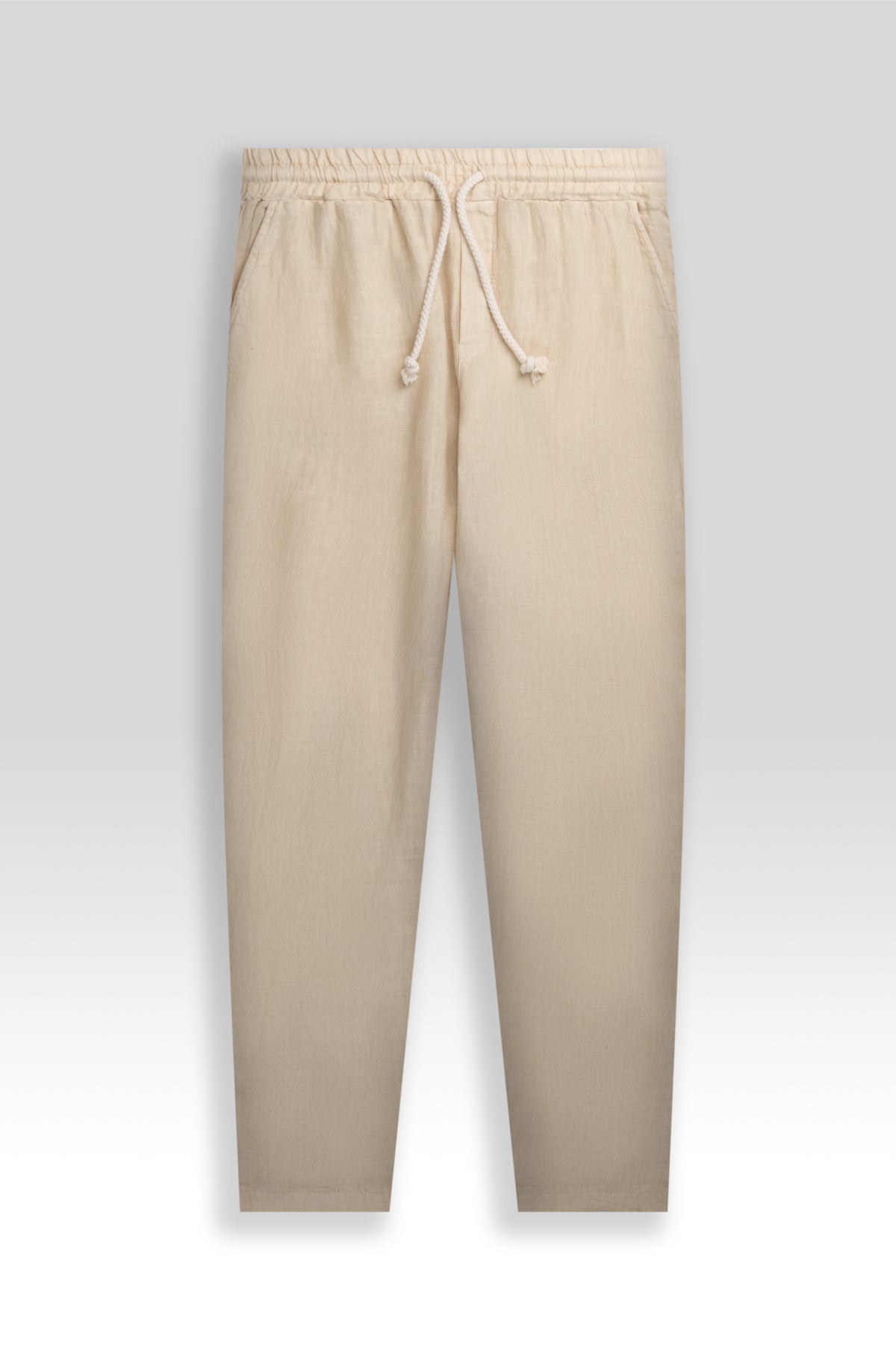 Pantalón De Lino Premium Almendra