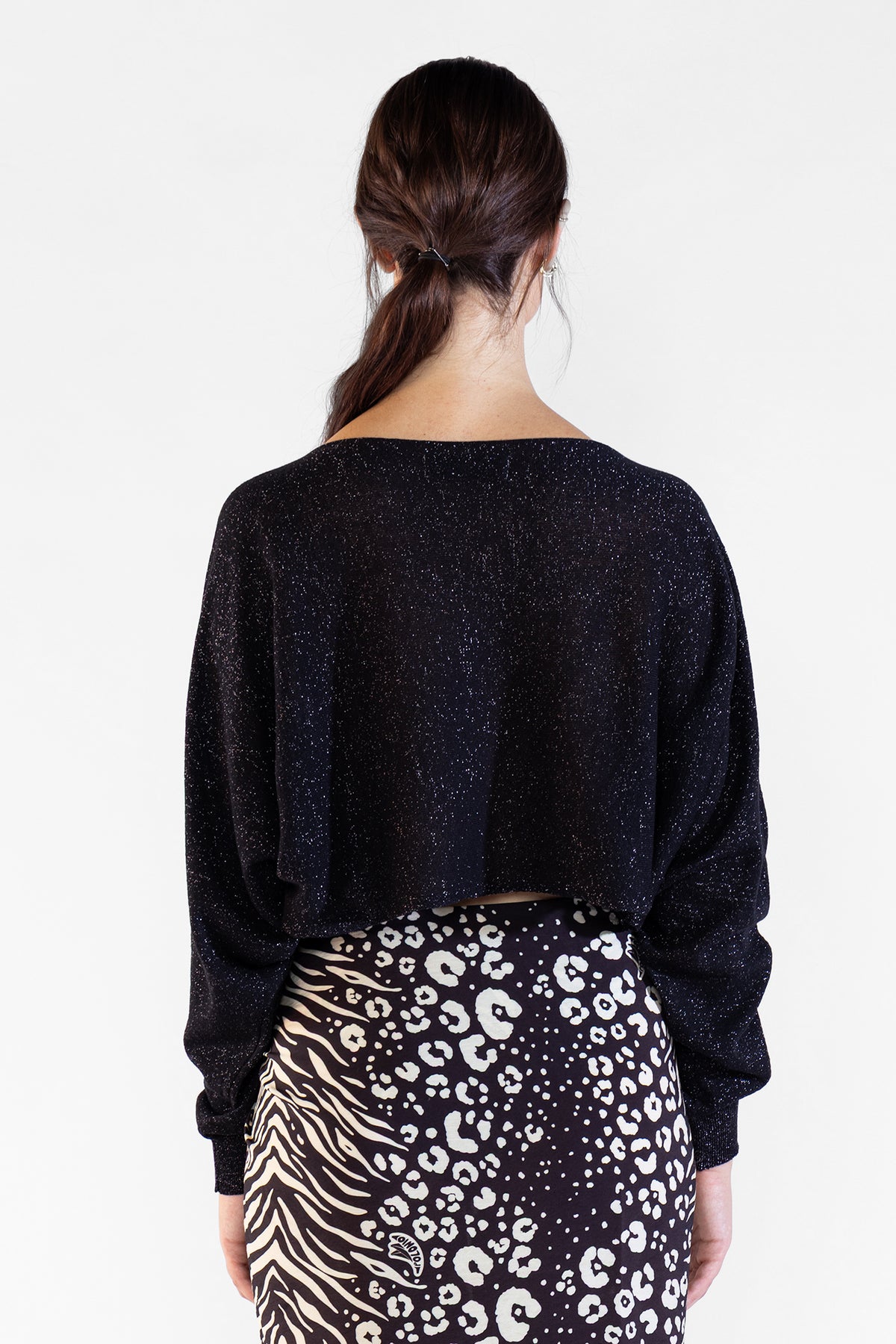 Ame Lurex Sweater Black Sweaters Polonio UY
