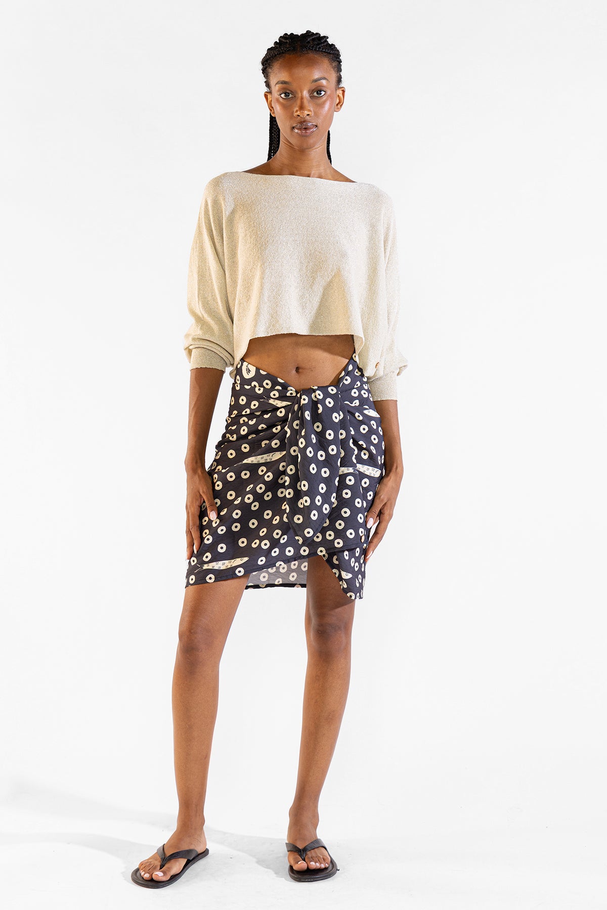 Ame Lurex Sweater Silver Sweaters Polonio UY