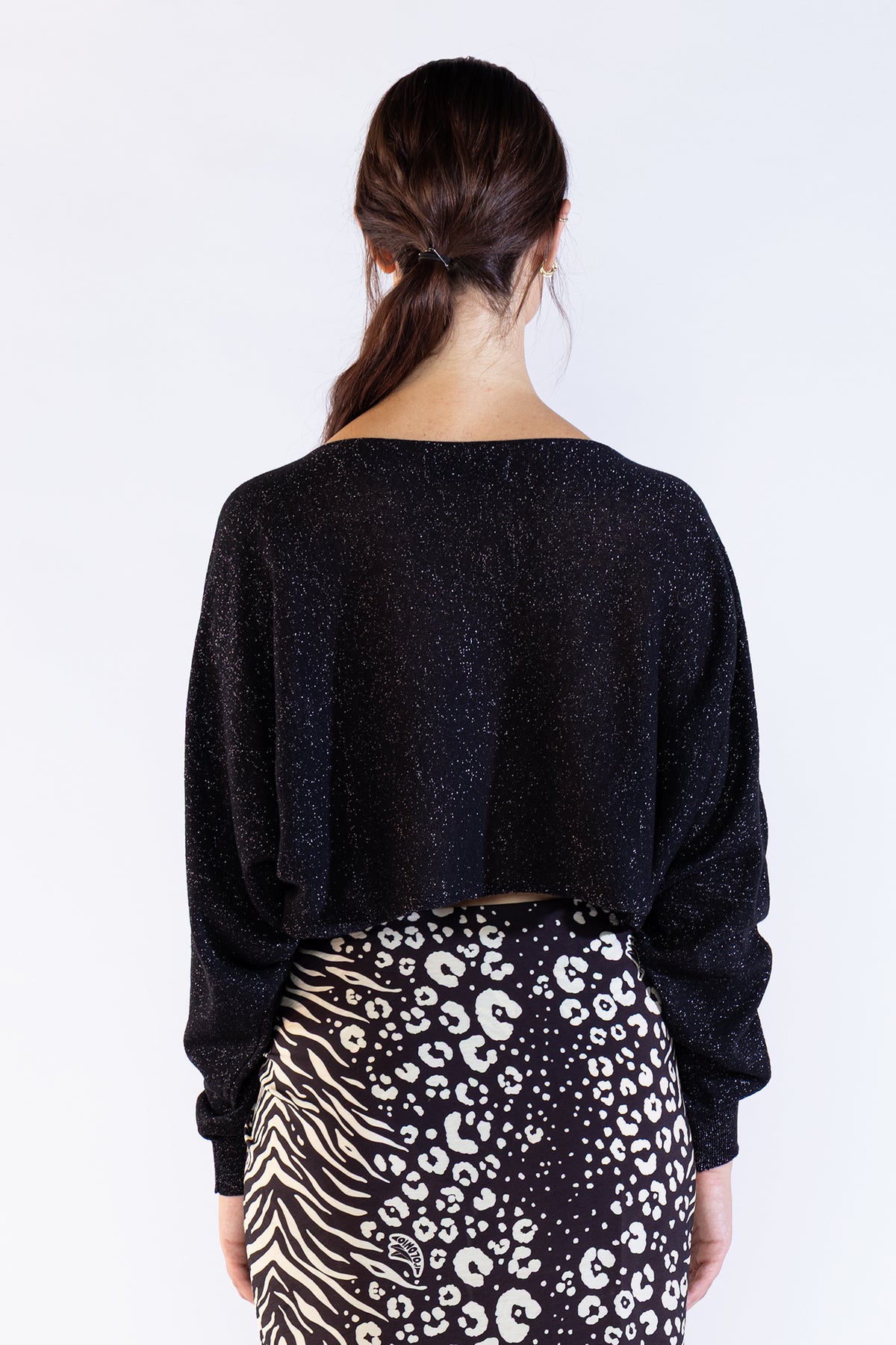 Ame Lurex Sweater Black