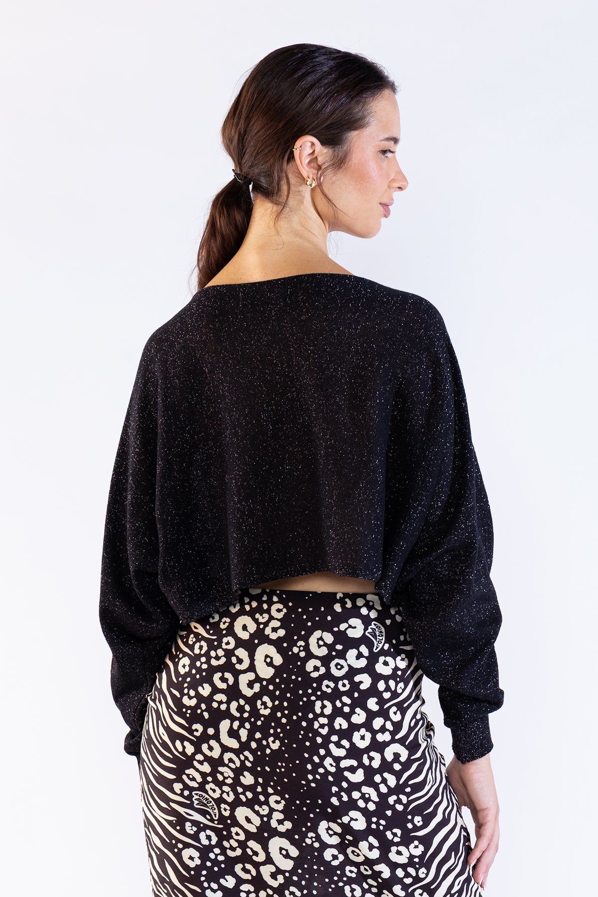 Ame Lurex Sweater Black