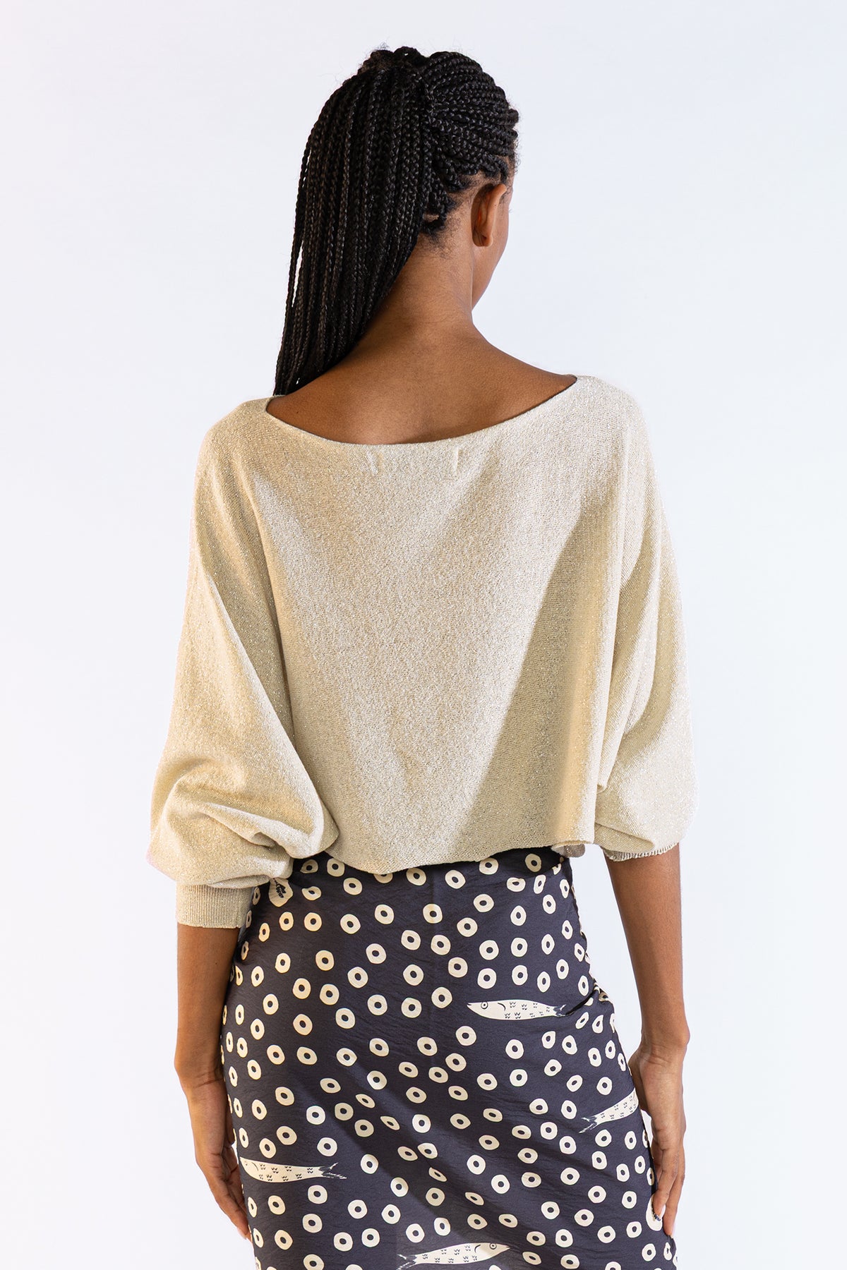 Ame Lurex Sweater Silver