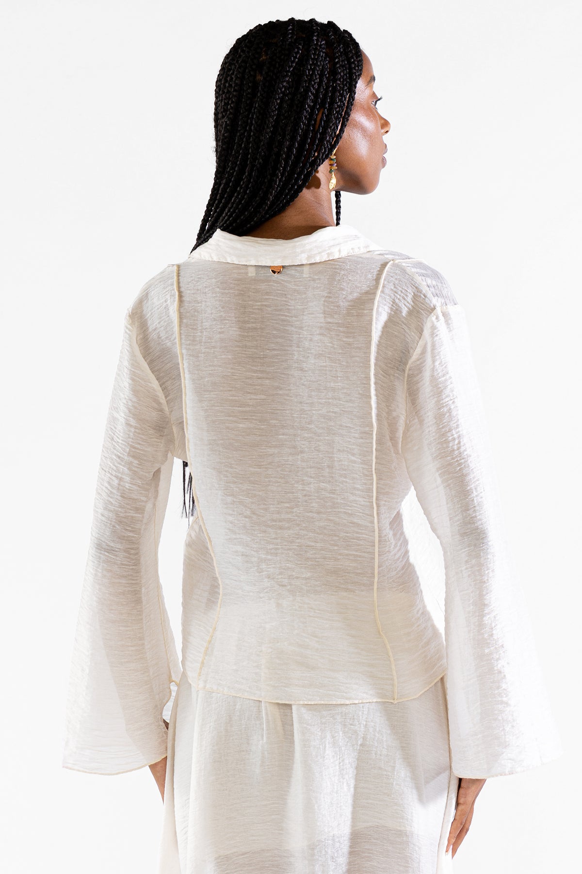 Camisa Angie Crema Tops y Camisas Polonio UY