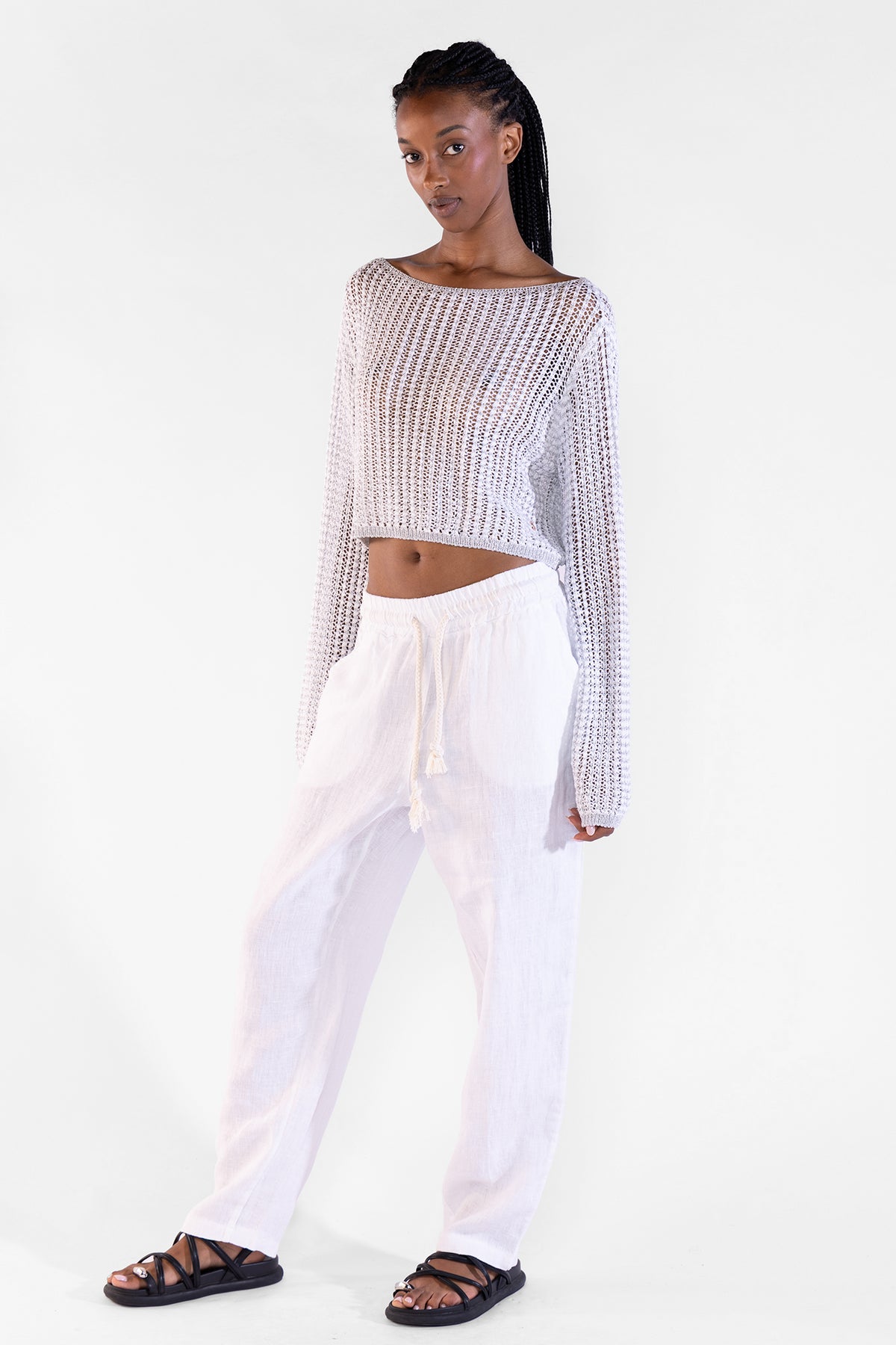 Crop Sweater Silver Sweaters Polonio UY
