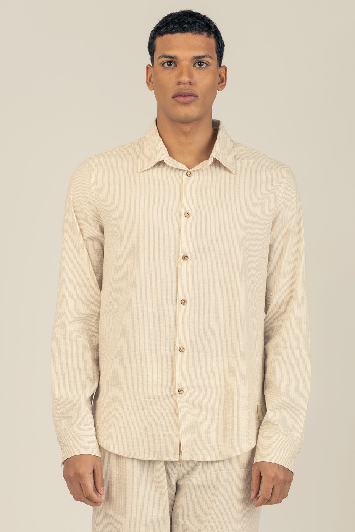 Camisa Manga Larga Fede Beige