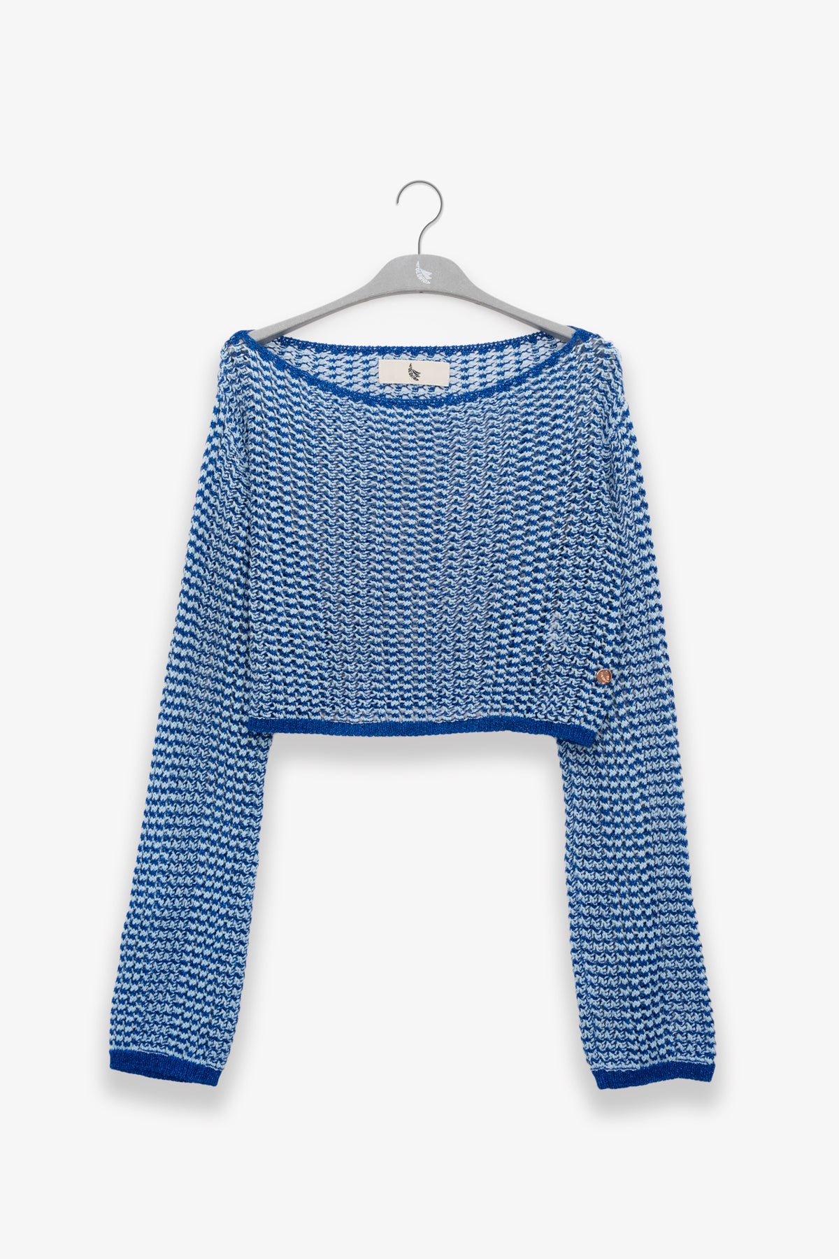 IBIZA BY POLONIO Crop Sweater Azul
