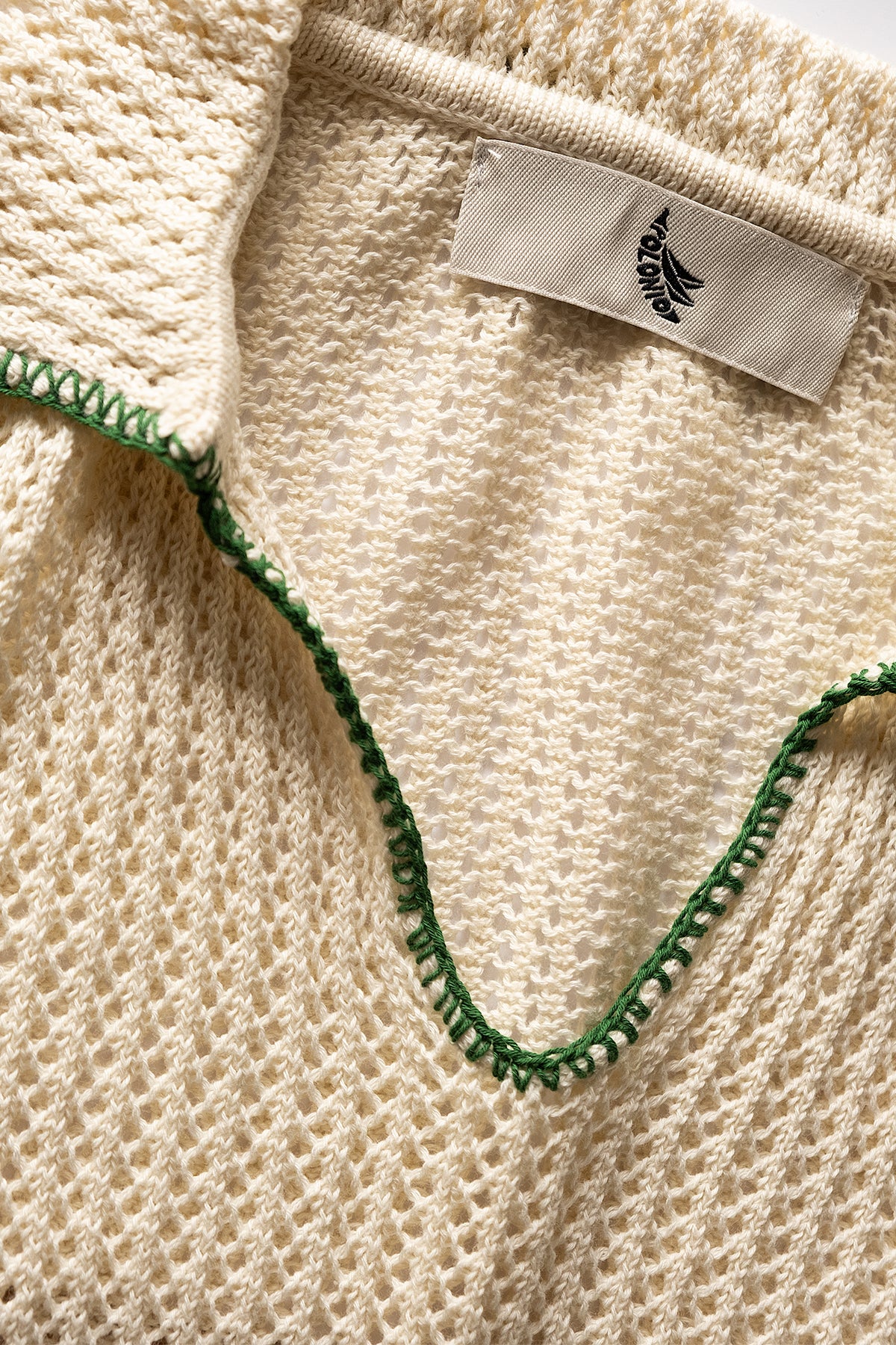Embroidered Polo Shirt Cream