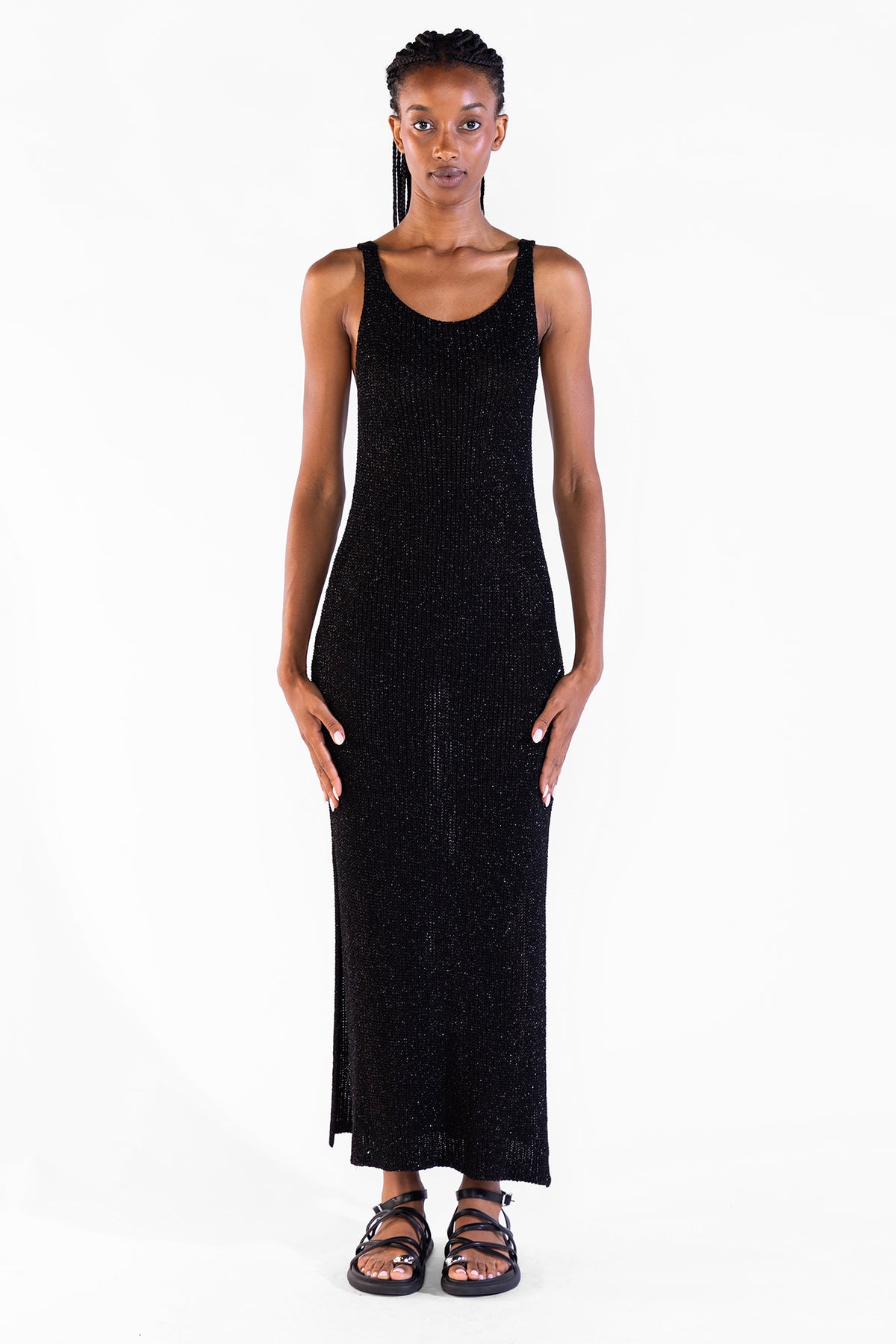 Vestido Eli Tejido Lurex Black Vestidos y Monos Polonio UY