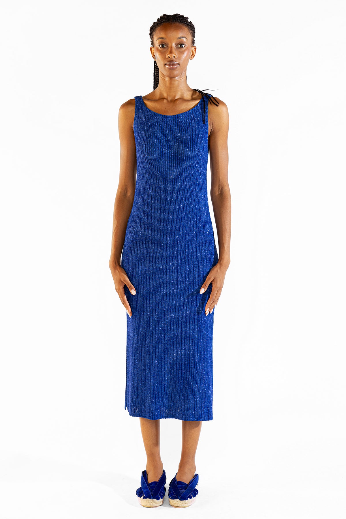 Vestido Eli Tejido Lurex Blue Vestidos y Monos Polonio UY