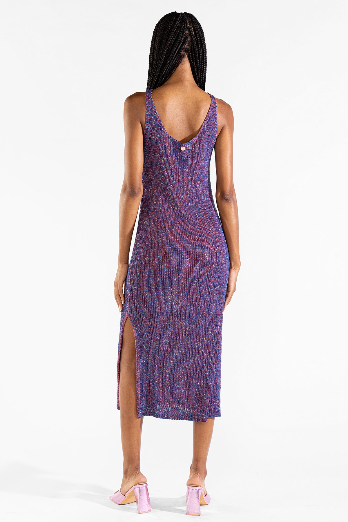 Vestido Eli Tejido Lurex Blueberry Vestidos y Monos Polonio UY