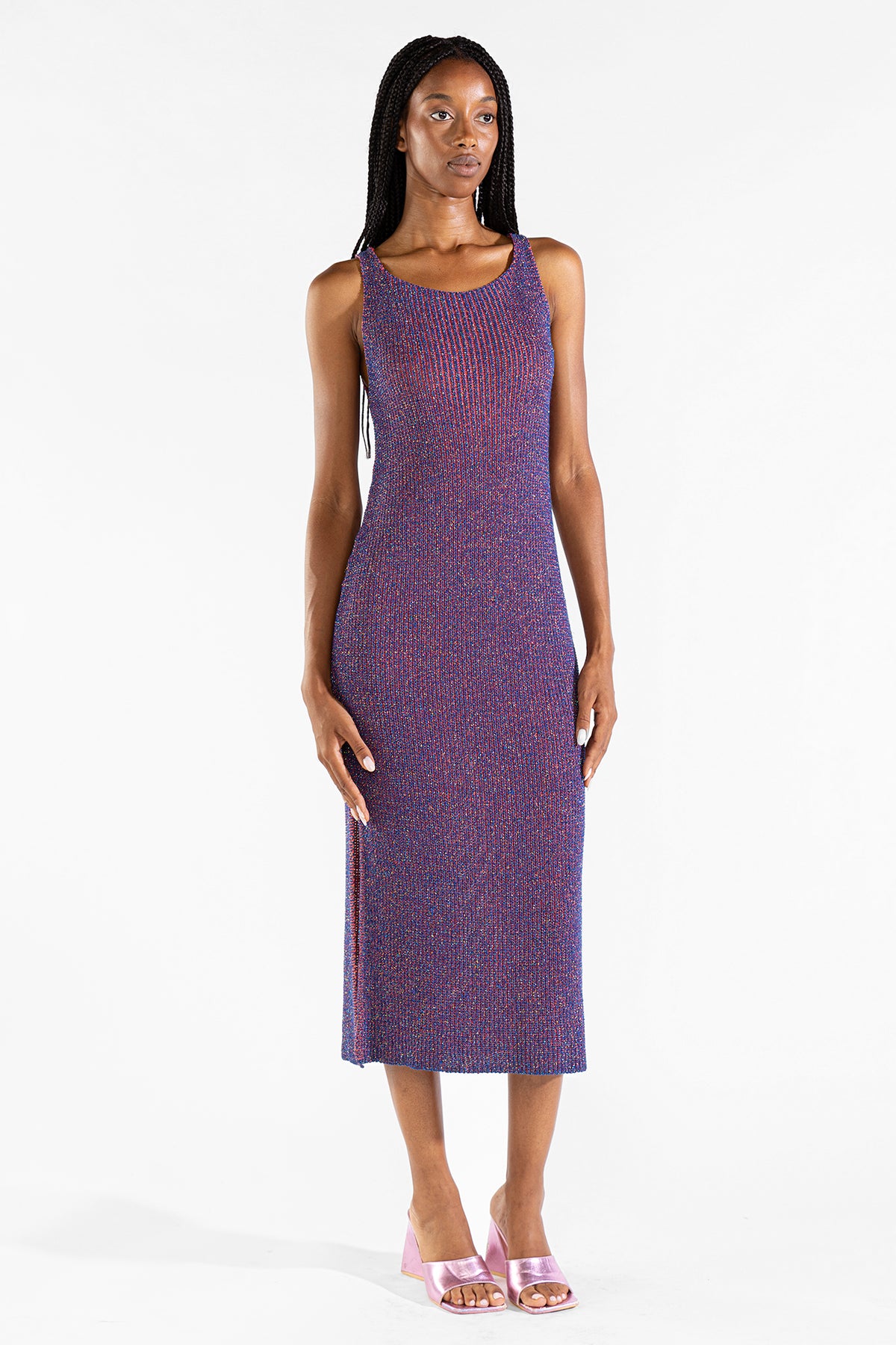 Vestido Eli Tejido Lurex Blueberry Vestidos y Monos Polonio UY