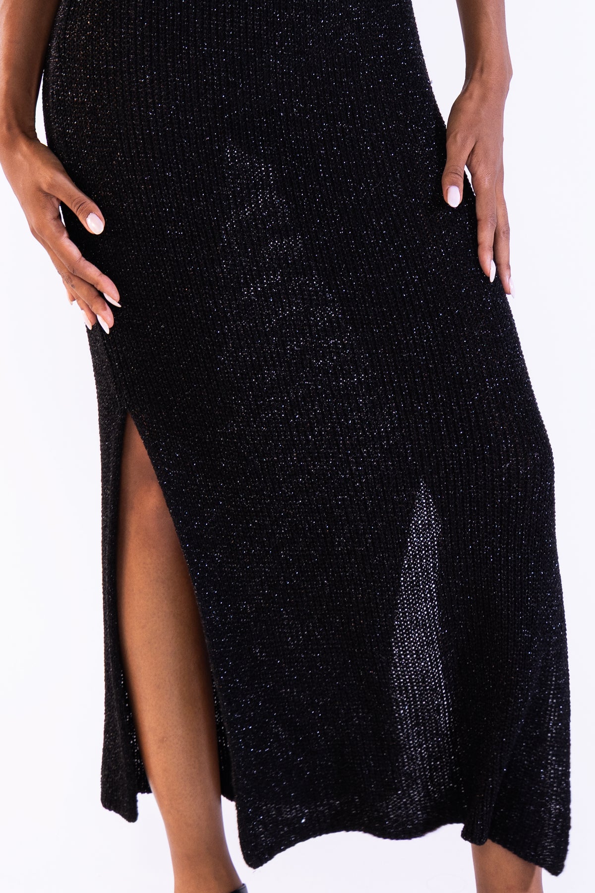 Vestido Eli Tejido Lurex Black
