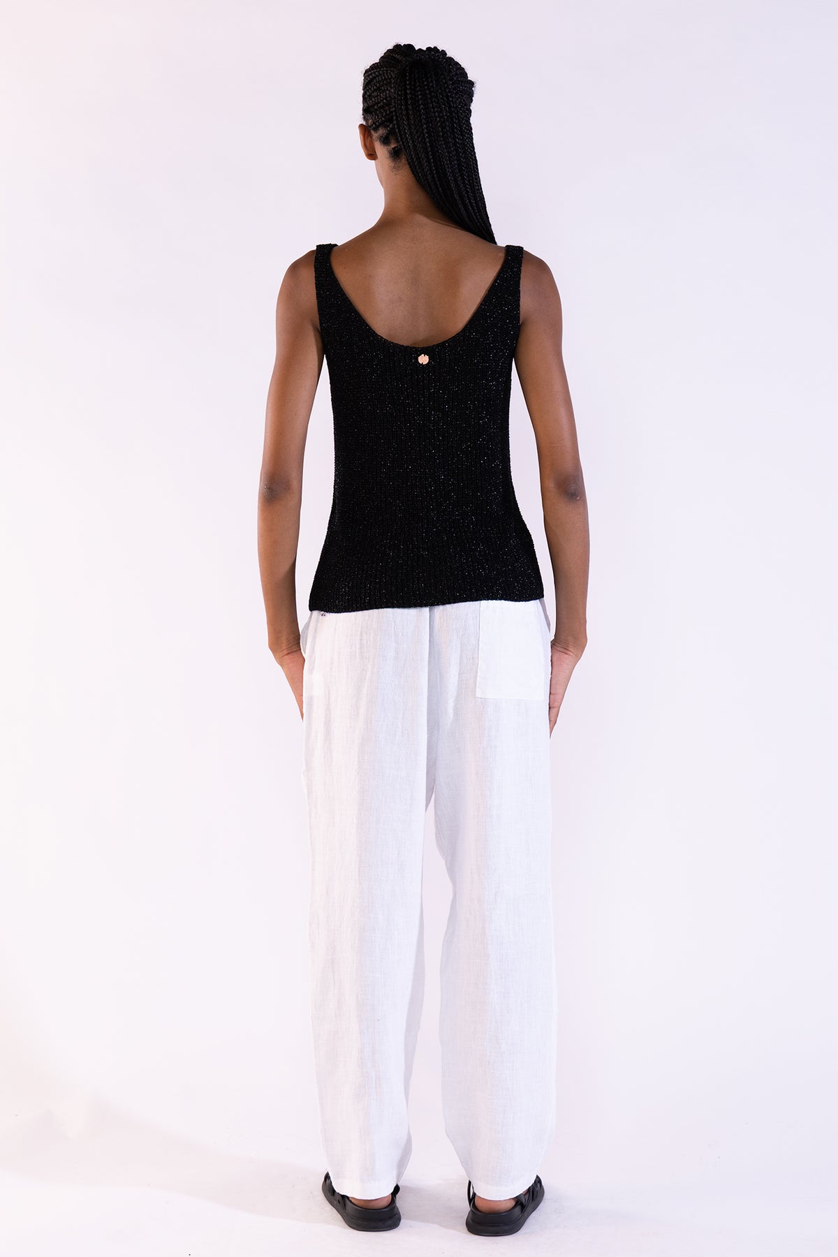 Eli Top Tejido Lurex Black