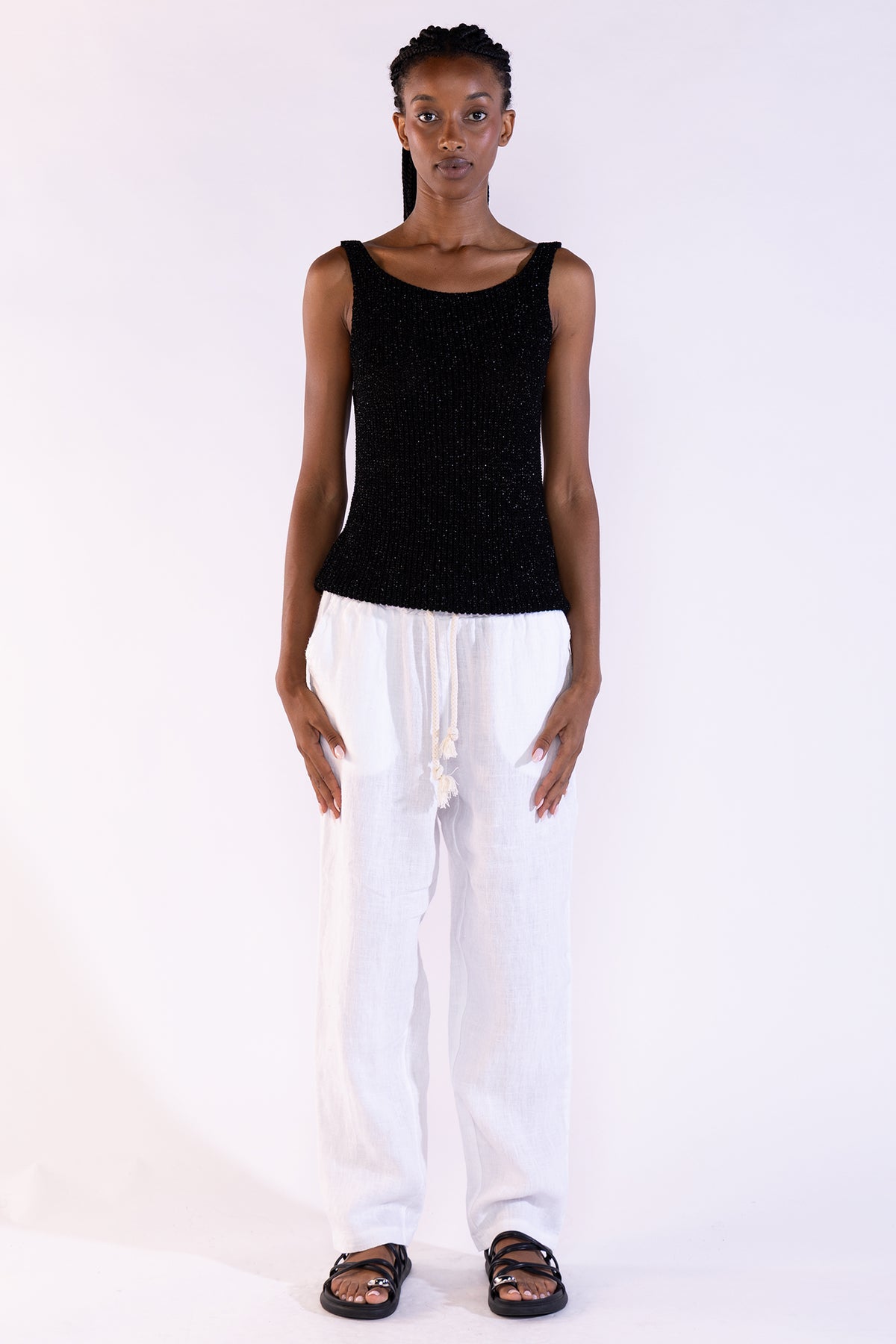 Eli Top Tejido Lurex Black