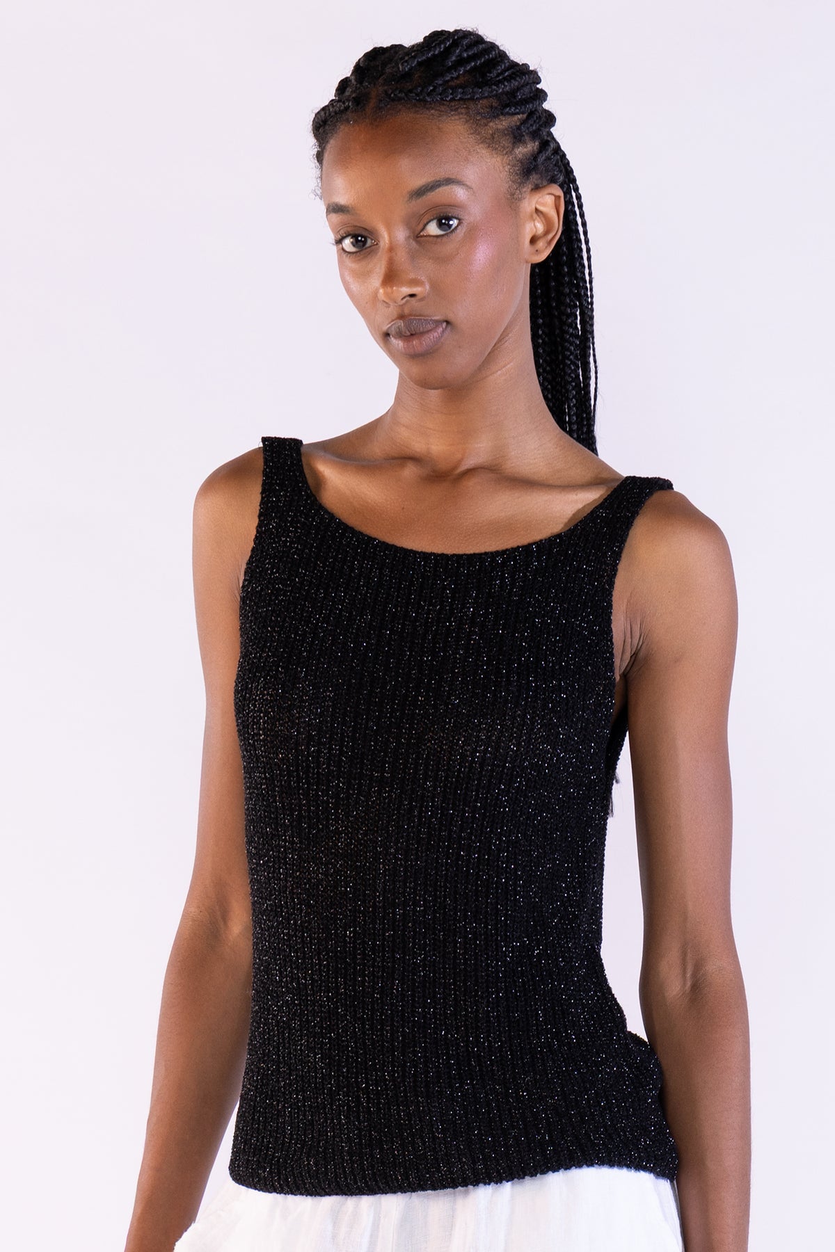 Eli Top Tejido Lurex Black