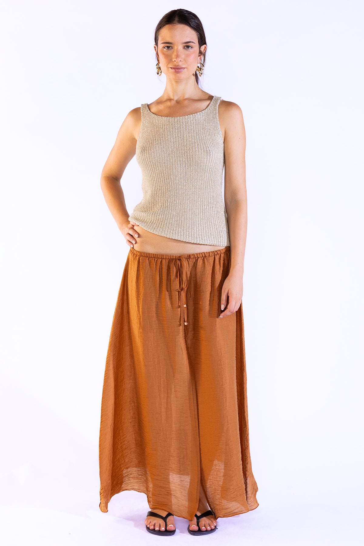 Eli Top Tejido Lurex Gold