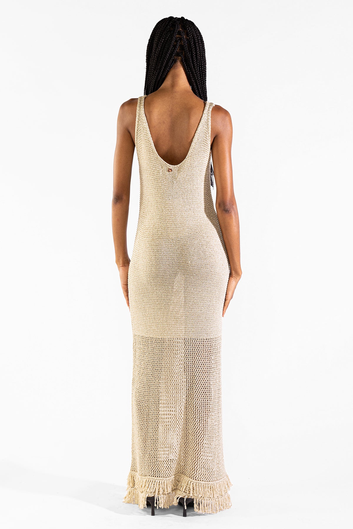Vestido Fringes Gold Vestidos y Monos Polonio UY