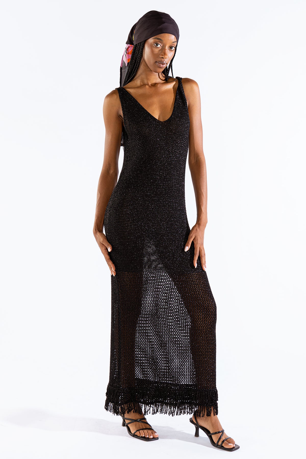 Vestido Fringes Black