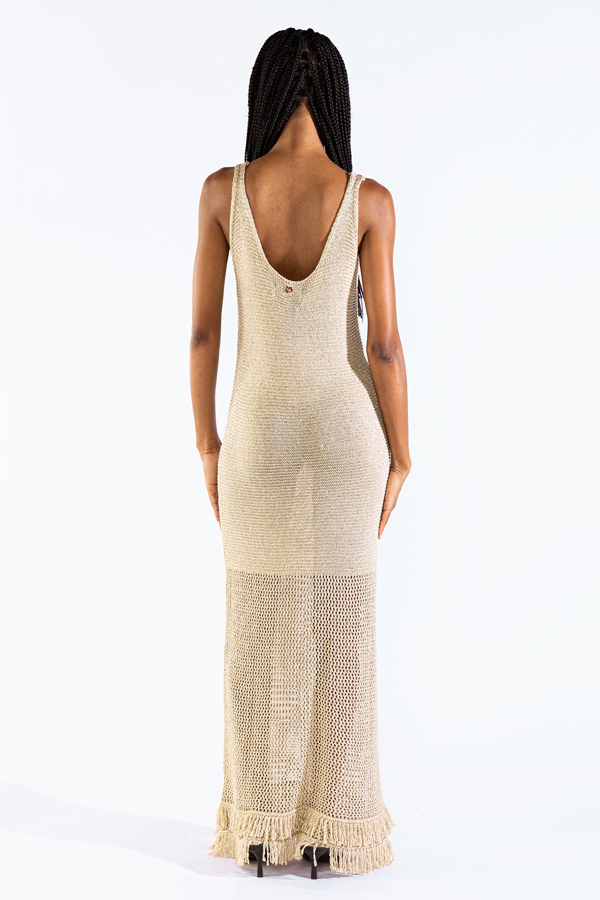 Vestido Fringes Gold