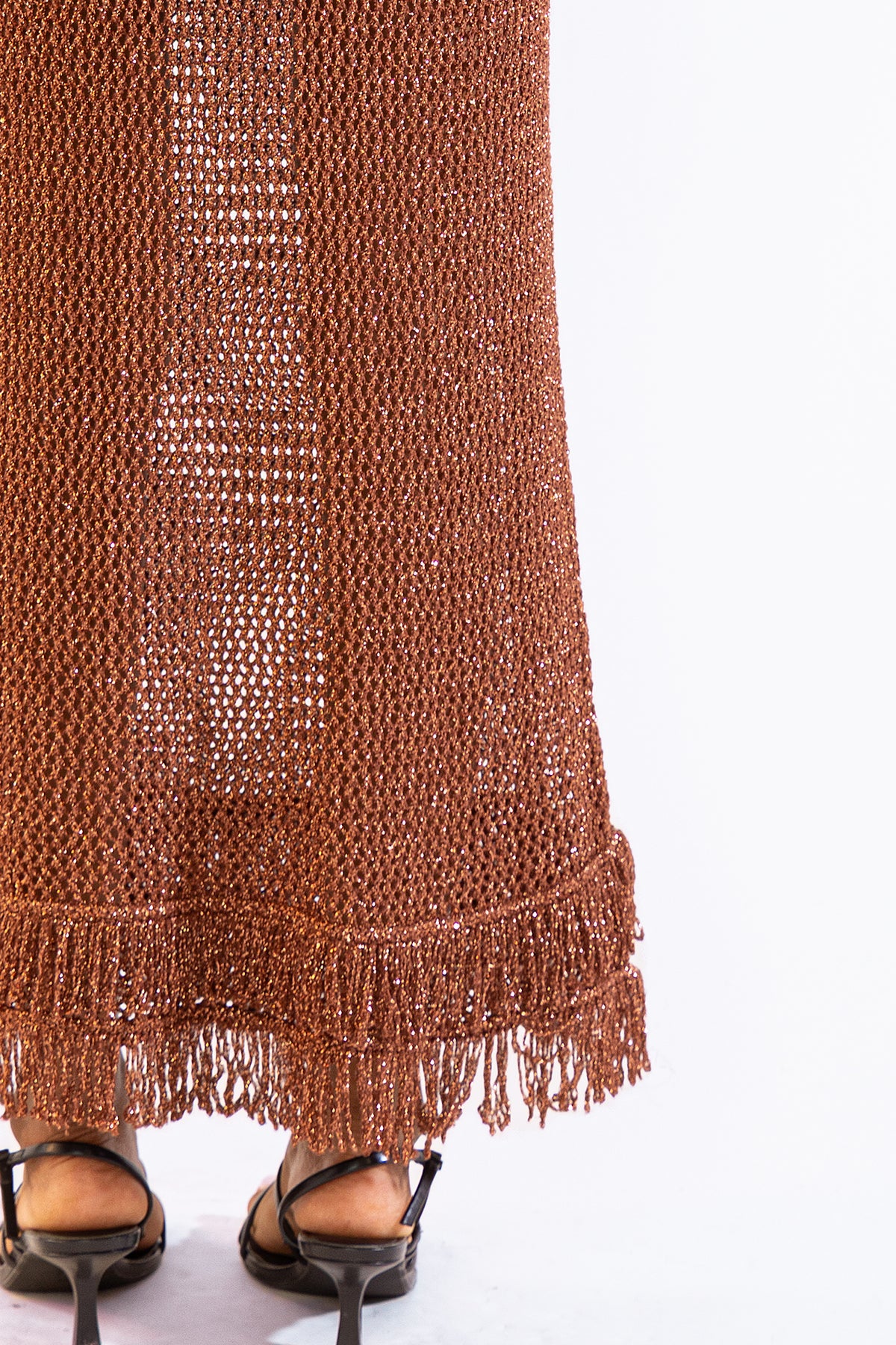 Vestido Fringes Choco Vestidos y Monos Polonio UY