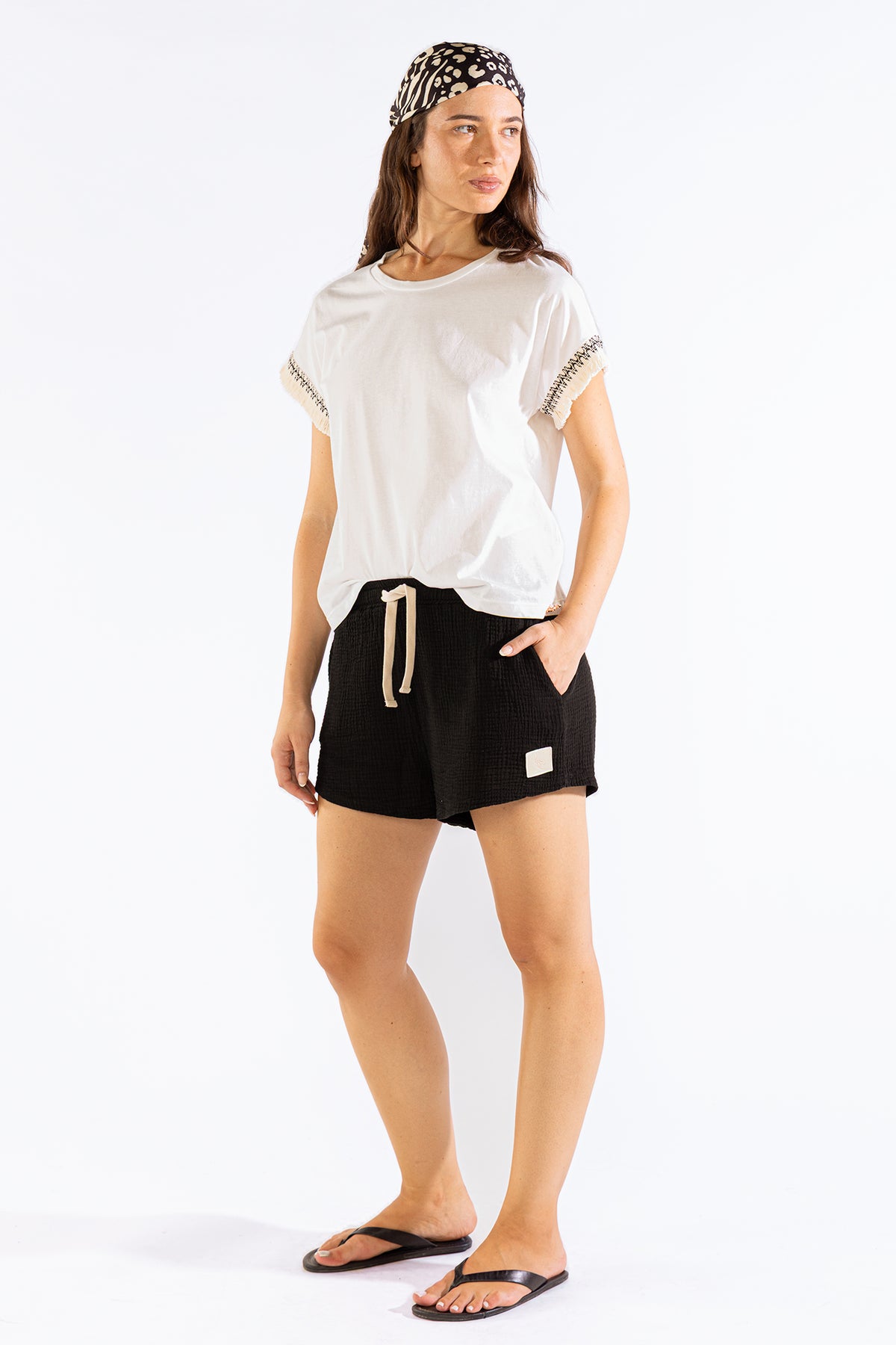 Fringes Tee en Crema