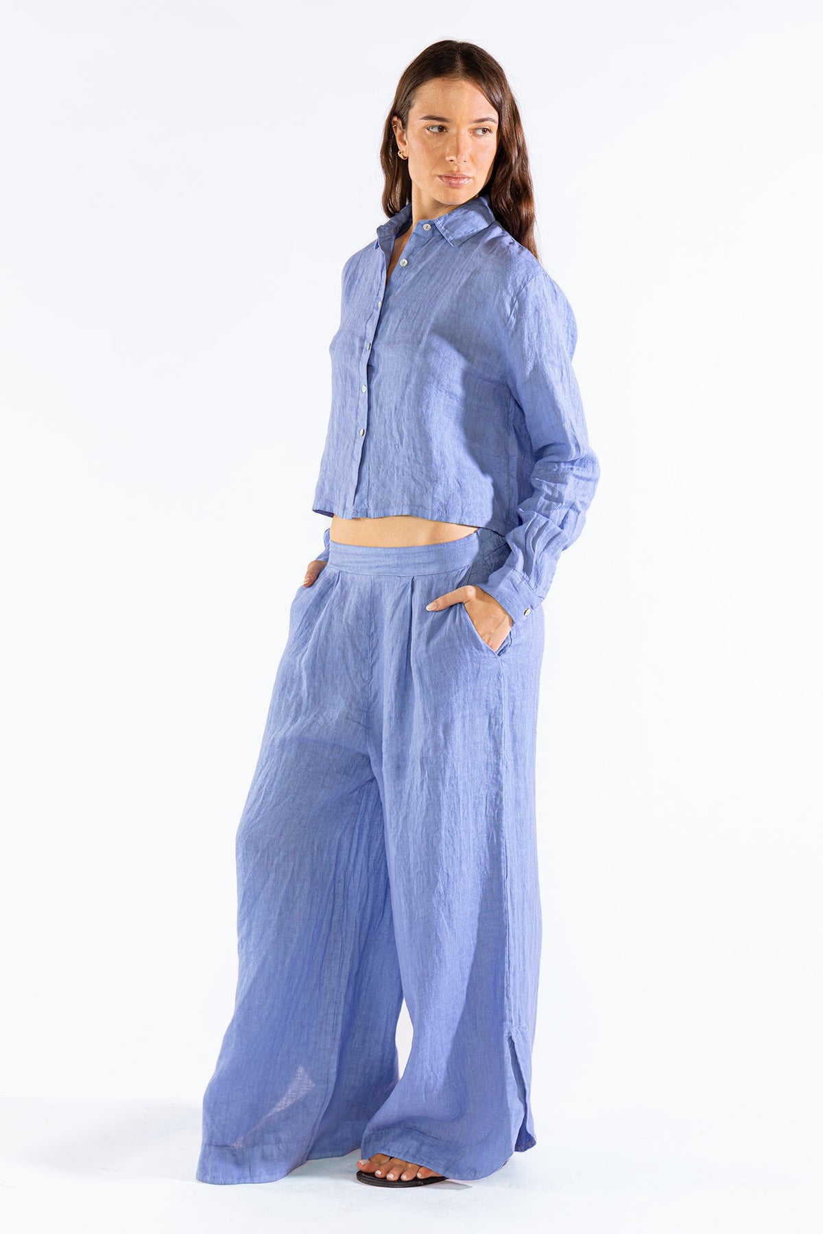 Camisa Lara Blue Tops y Camisas Polonio UY