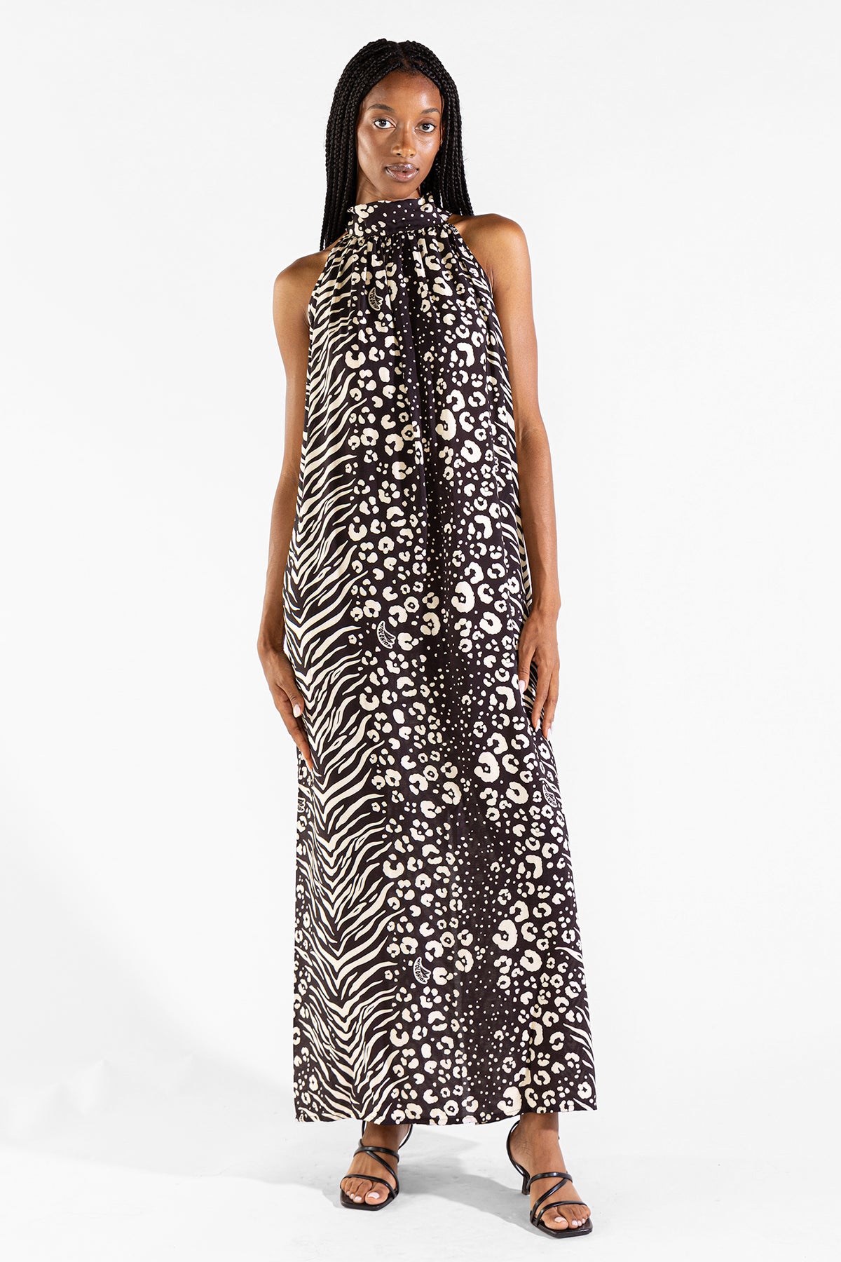 Vestido Halter Michu Feline Black Vestidos y Monos Polonio UY