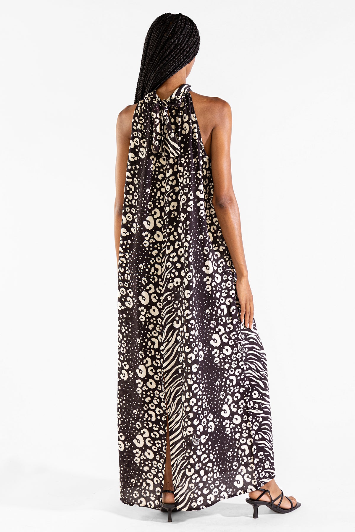 Vestido Halter Michu Feline Black Vestidos y Monos Polonio UY