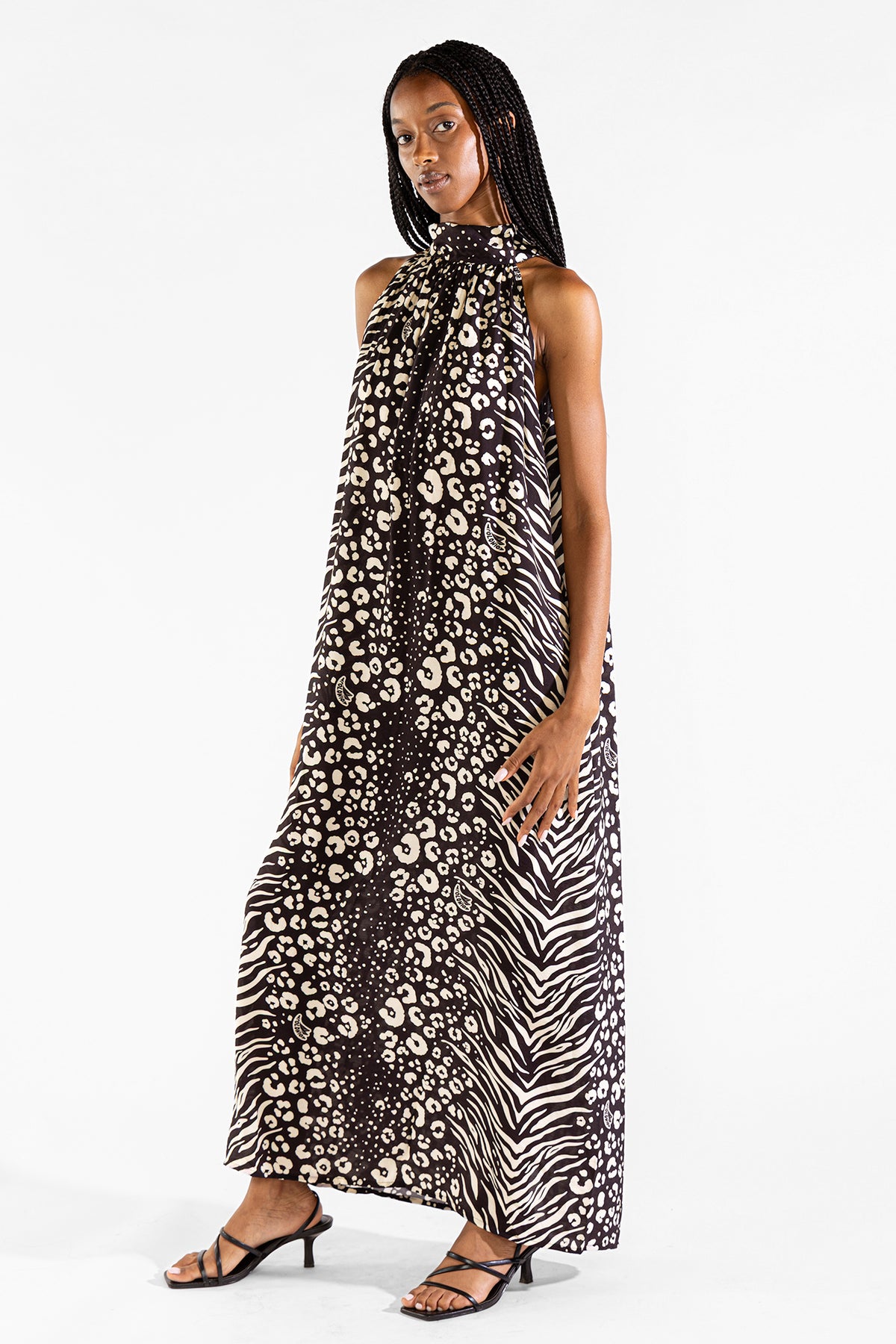 Vestido Halter Michu Feline Black Vestidos y Monos Polonio UY