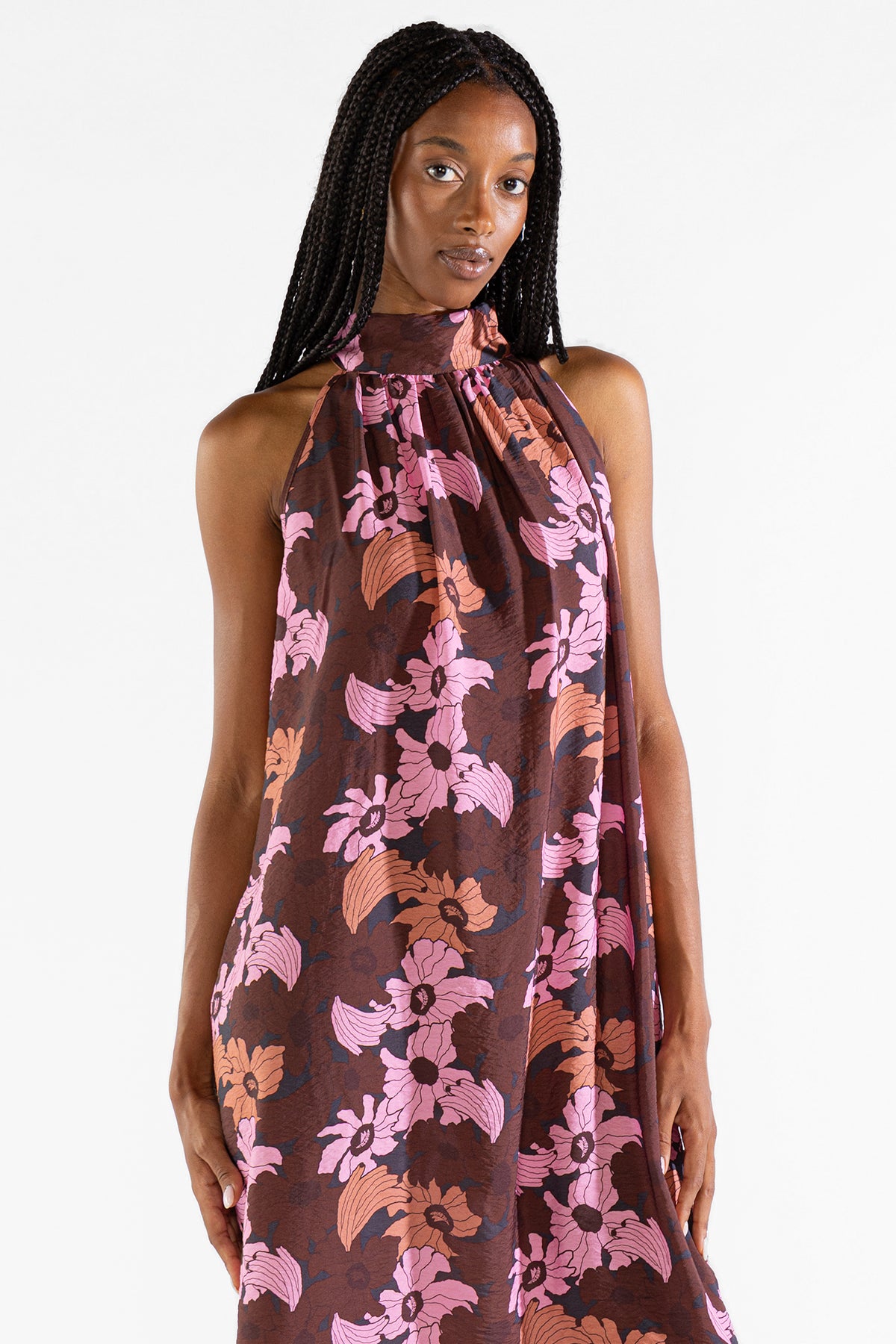 Vestido Halter Michu Broken Flowers