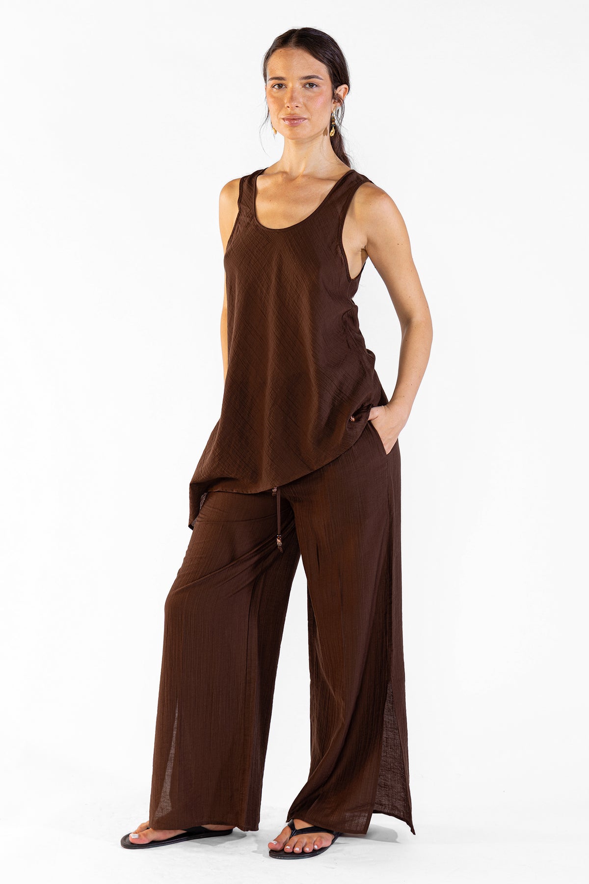 Pantalón Mila Choco Pantalon Polonio UY