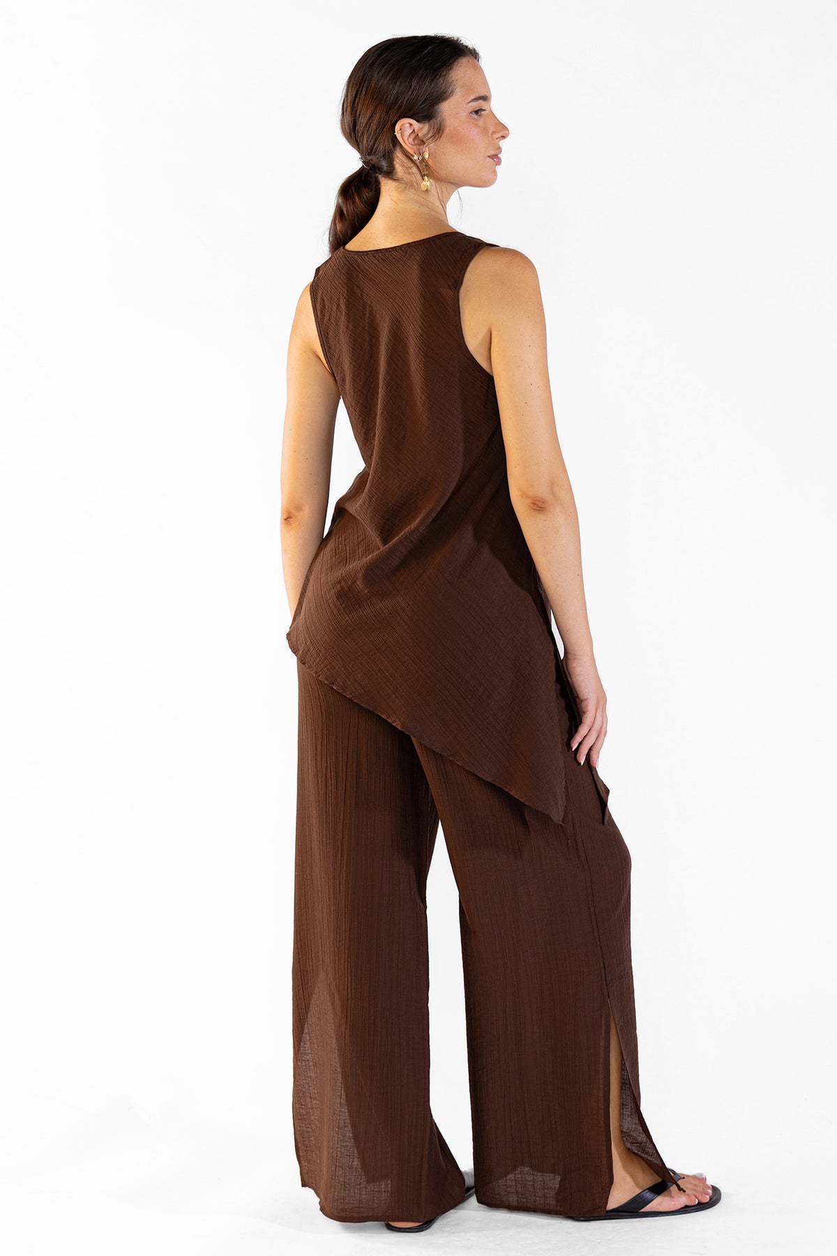 Top Mila Choco Tops y Camisas Polonio UY