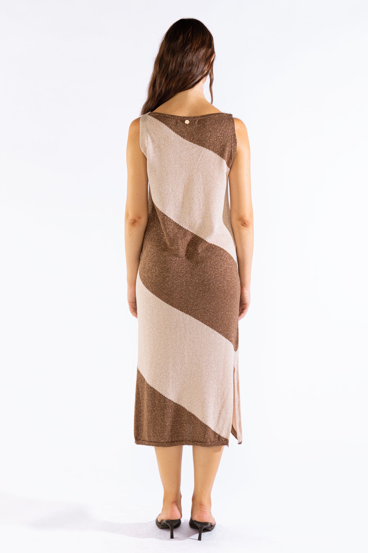 Vestido Mila Tejido Bicolor Berry