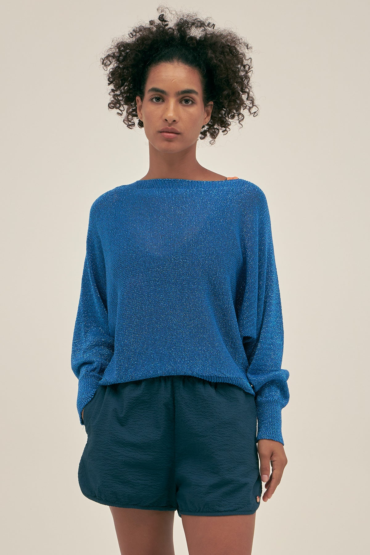 Lu Ring Sweater Lurex Azul