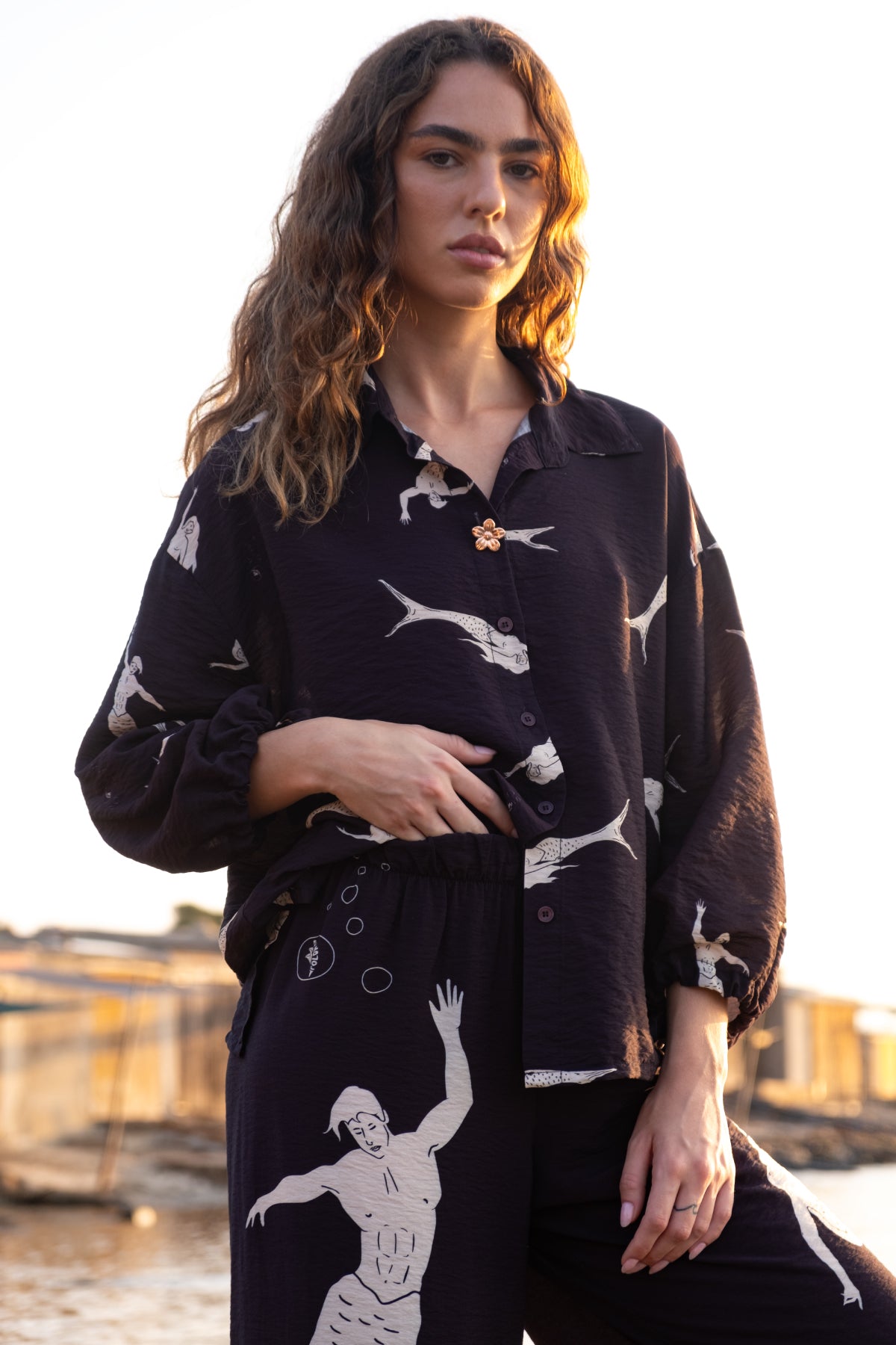 Camisa Flo Mermaid Black