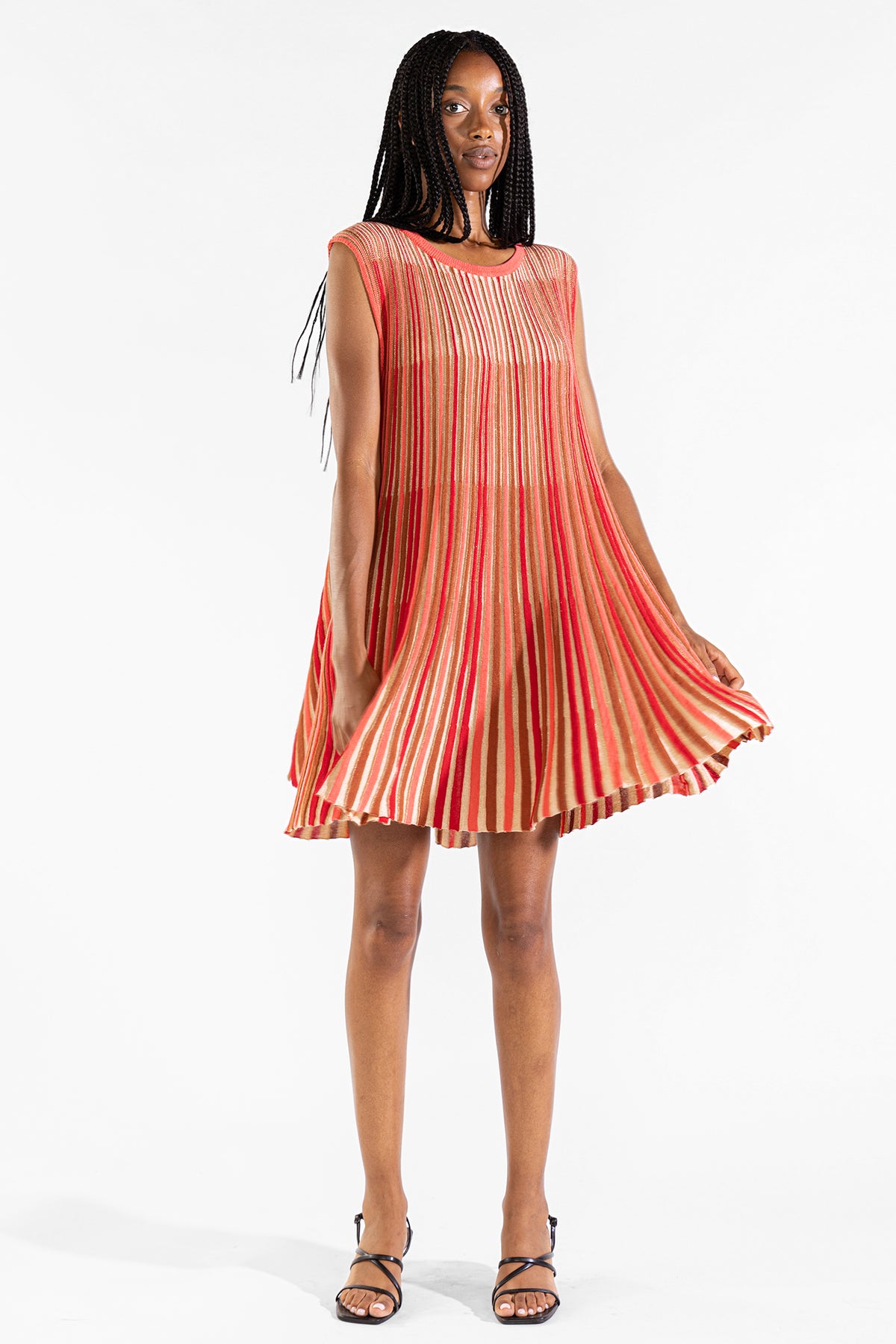 Vestido Striped Tee Tejido Berry Vestidos y Monos Polonio UY